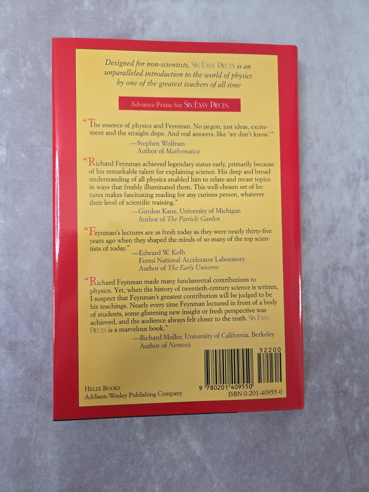 Six Easy Pieces by Richard P. Feynman 1995 Hardcover w/ 6 CDs