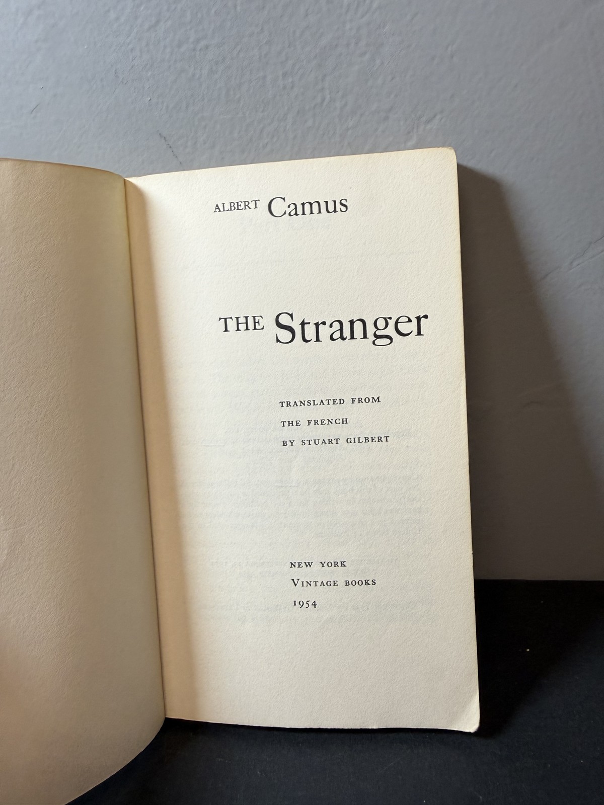 The Stranger by Albert Camus Vintage Books 1954 Paperback French Existentialism