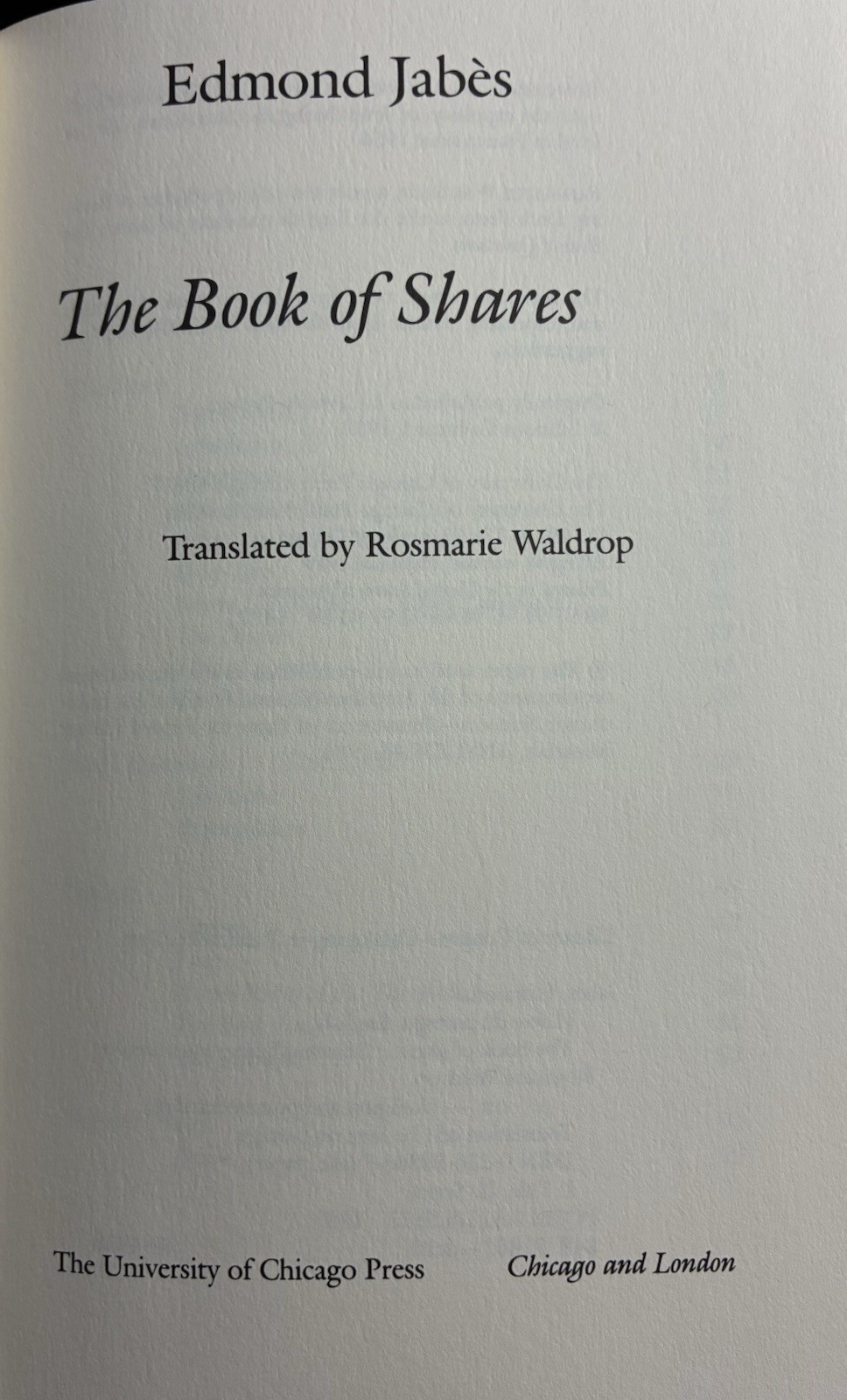The Book Of Shares( Religion & Post-Modernism)