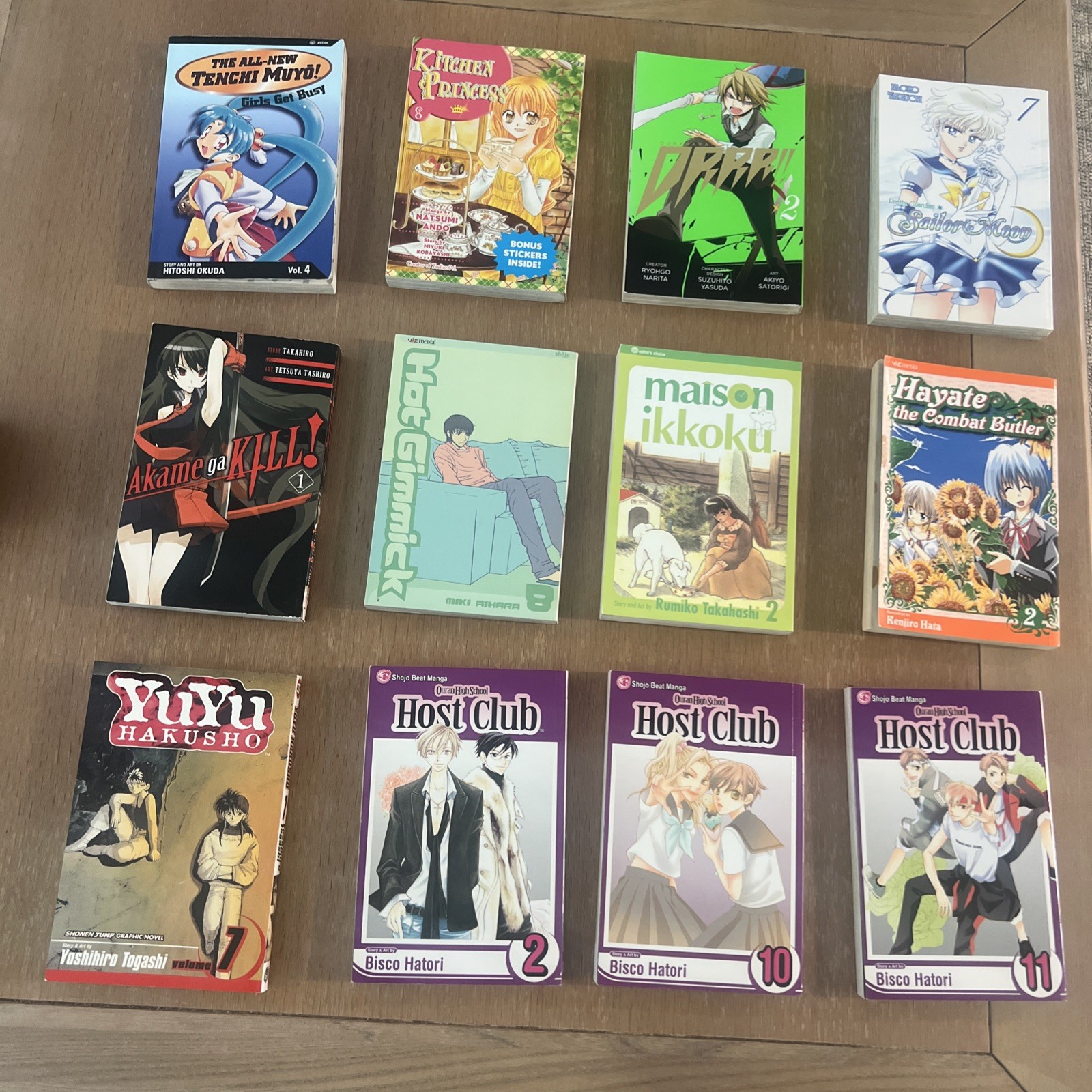 Lot Of 12 Various Manga Black & White Illustrated Graphic Novels Paperback Books