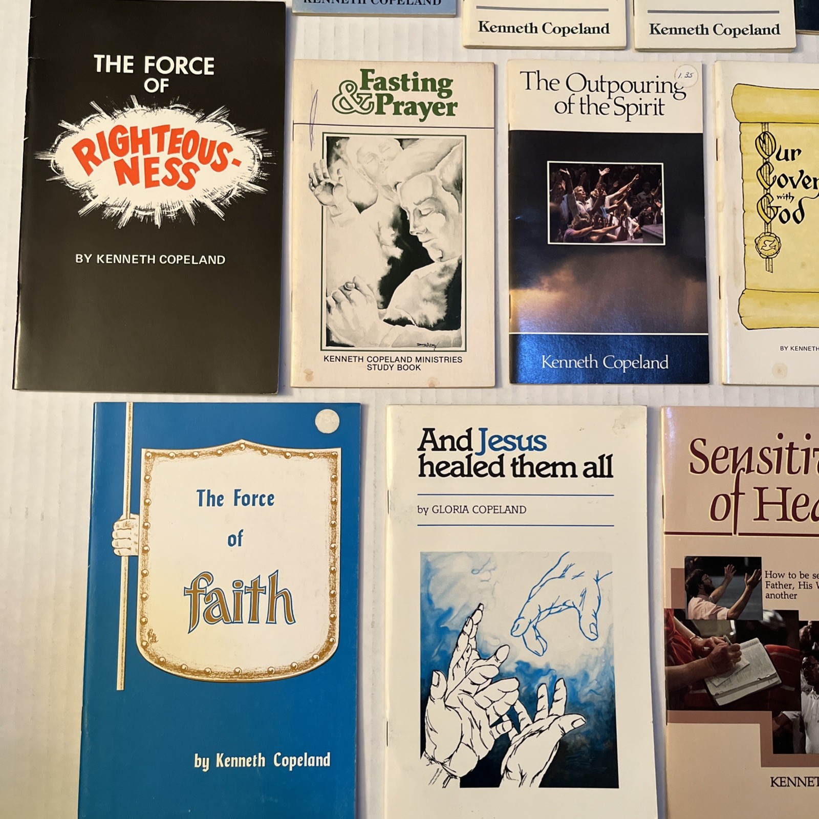 Lot of 13 Kenneth Copeland Books – The Force Of Faith And Righteousness Etc