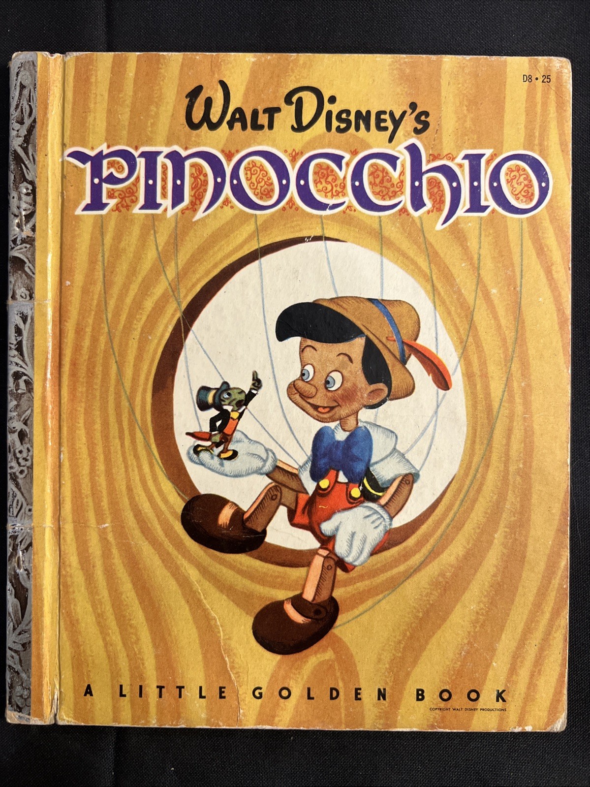 Vintage A Little Golden Book Disney’s Pinocchio 1948 D8 .25 #4383