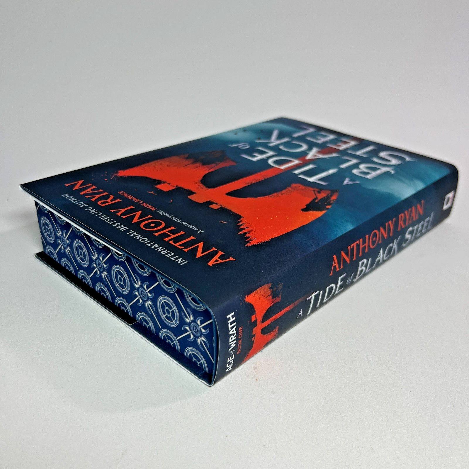 A Tide of Black Steel Anthony Ryan Hardcover Signed Broken Binding Age of Wrath