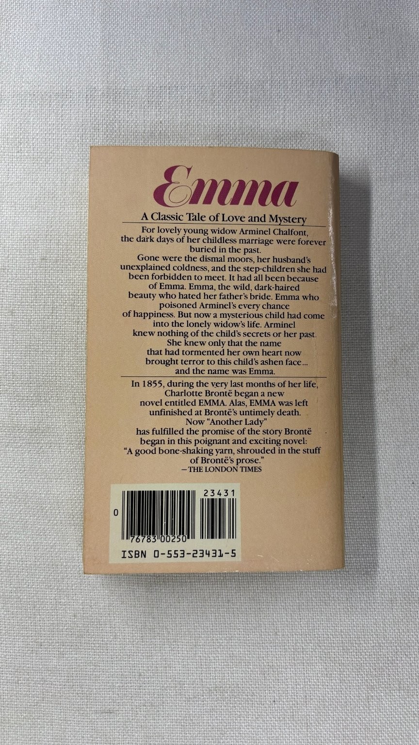 Emma Charlotte Brontë 1981 Bantam Edition Gothic Romance Classic Bantam Books