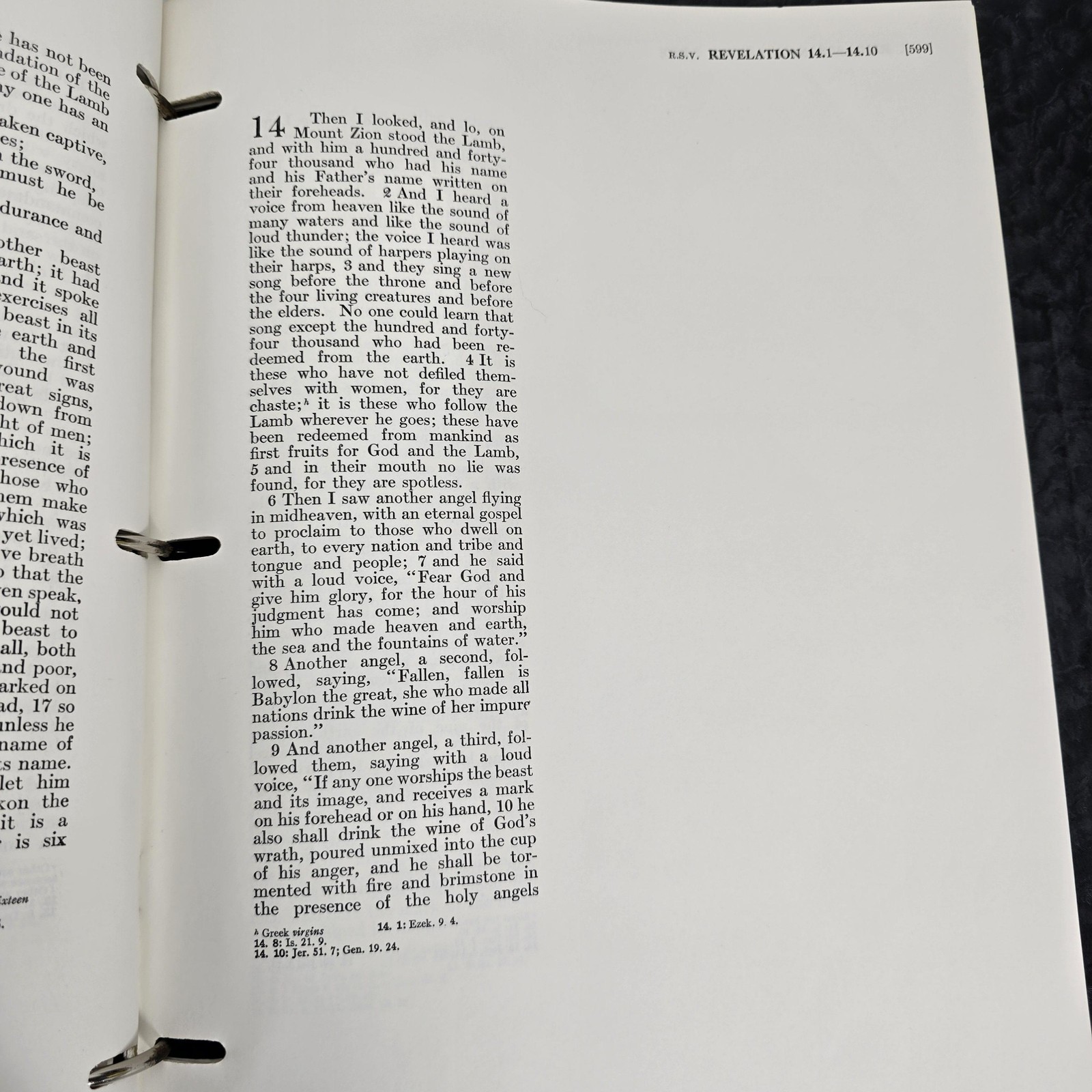 The New Covenant New Testament RSV Wide Margin 3 Ring Binder 1962 Looseleaf