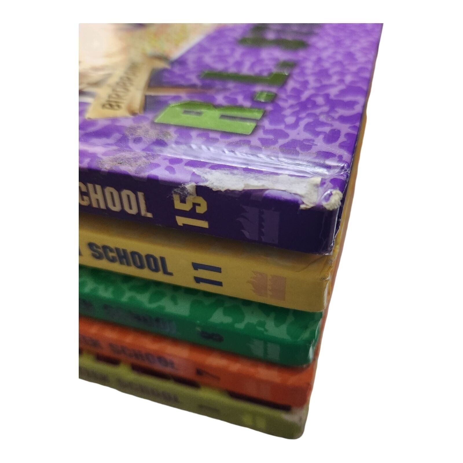 Goosebumps R.L. Stine Rotten School Books Lot of 5 Volume 1 7 8 11 15
