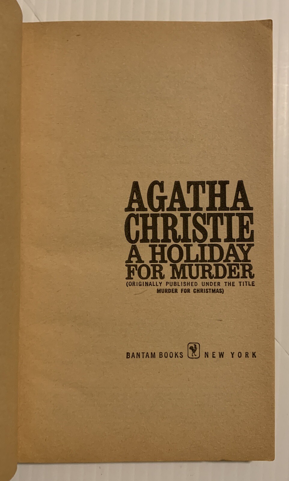 A Holiday For Murder Mystery Paperback Book by Agatha Christie Suspense 1962