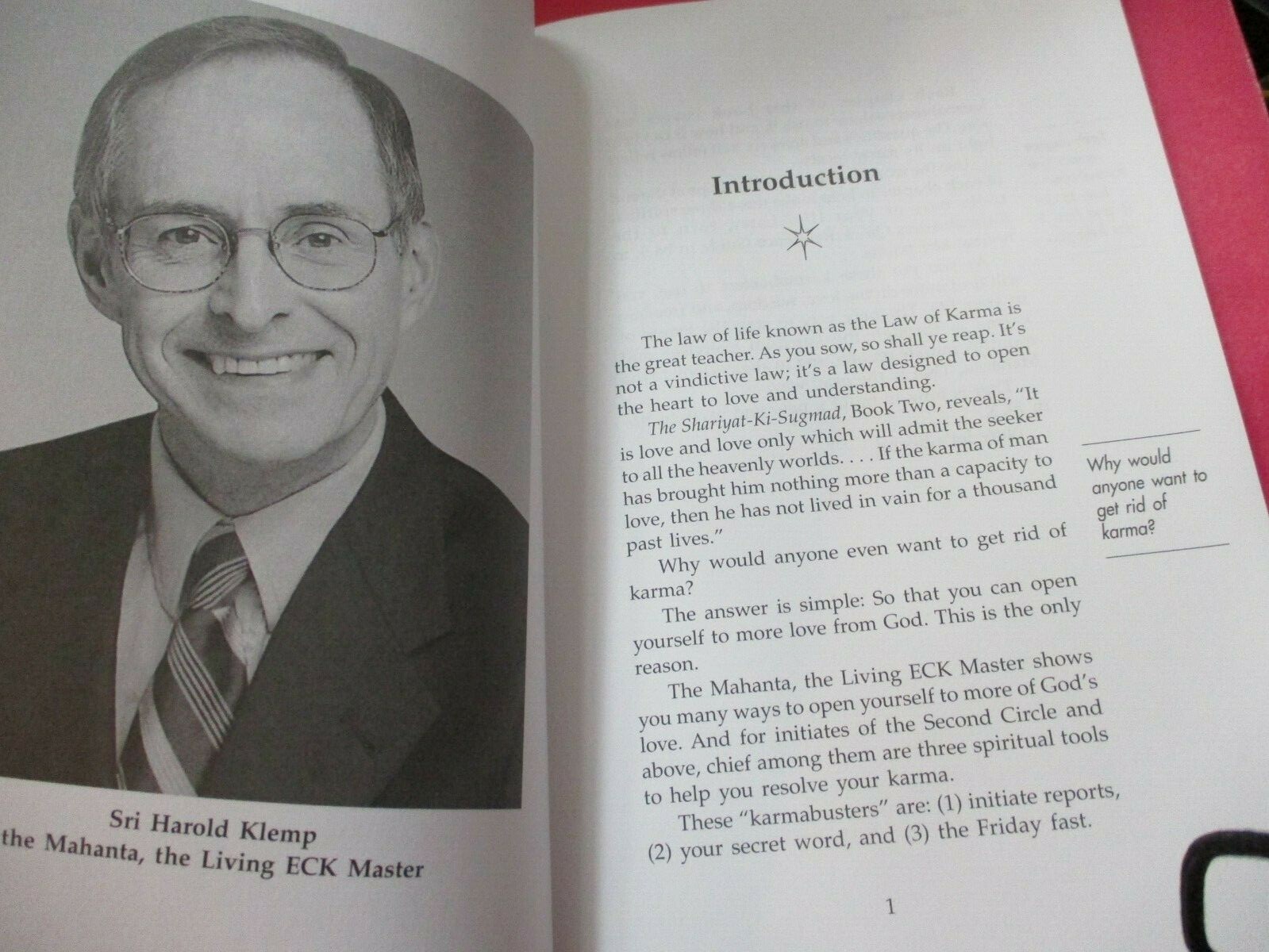 KARMABUSTERS: THREE SPIRITUAL TOOLS FOR INITIATES By Harold Klemp SC 2007 EUC