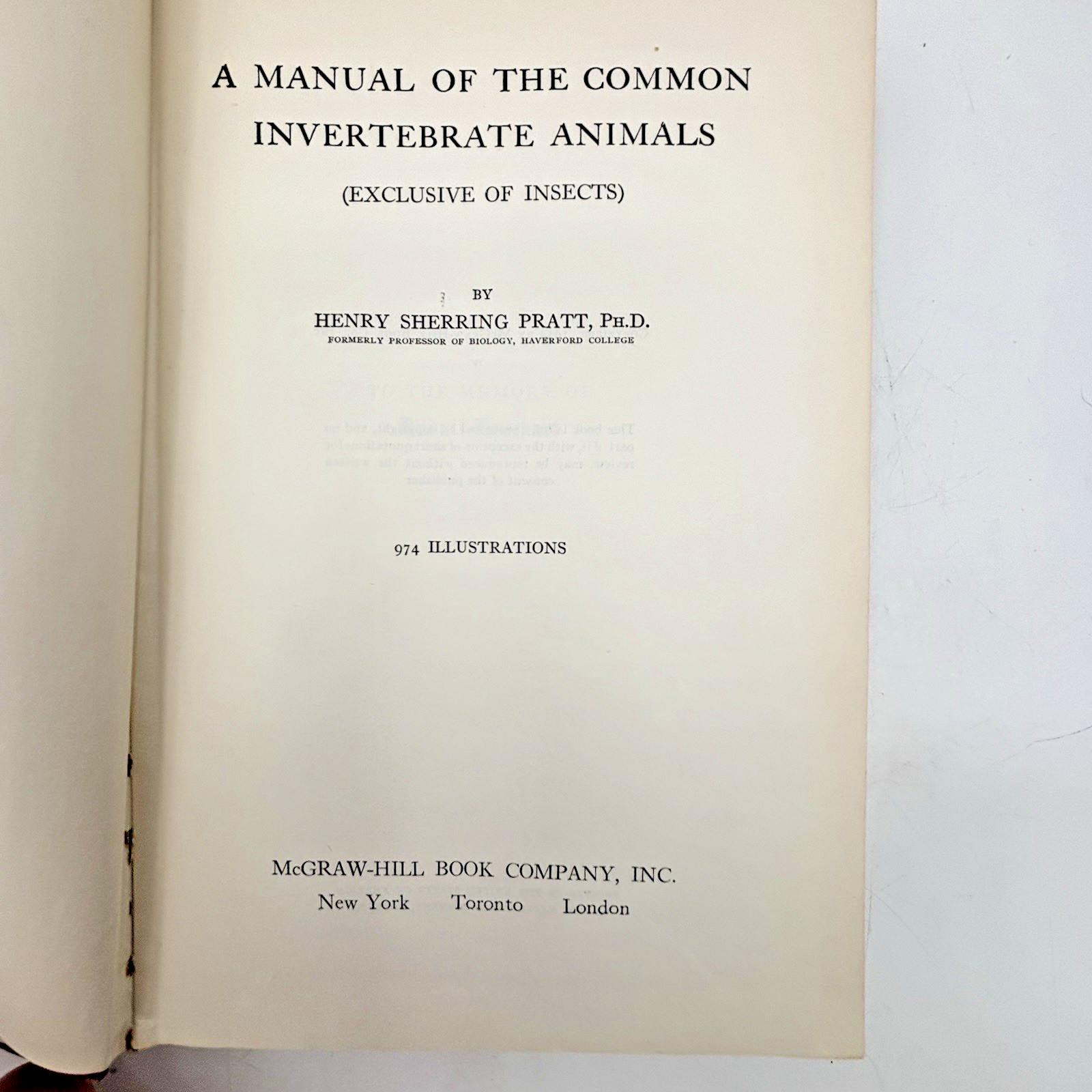 Manual of Common Invertebrate Animals excl. Insects | Revised HC 3lb