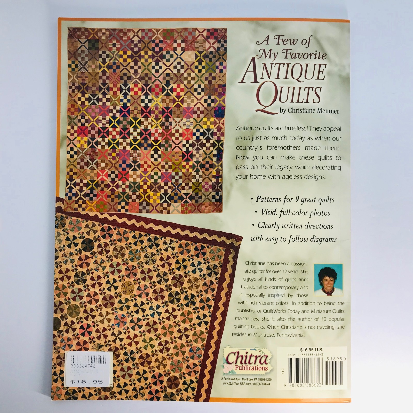 A Few of My Favorite Antique Quilts Christiane Meunier Chitra Softcover 32 Pages