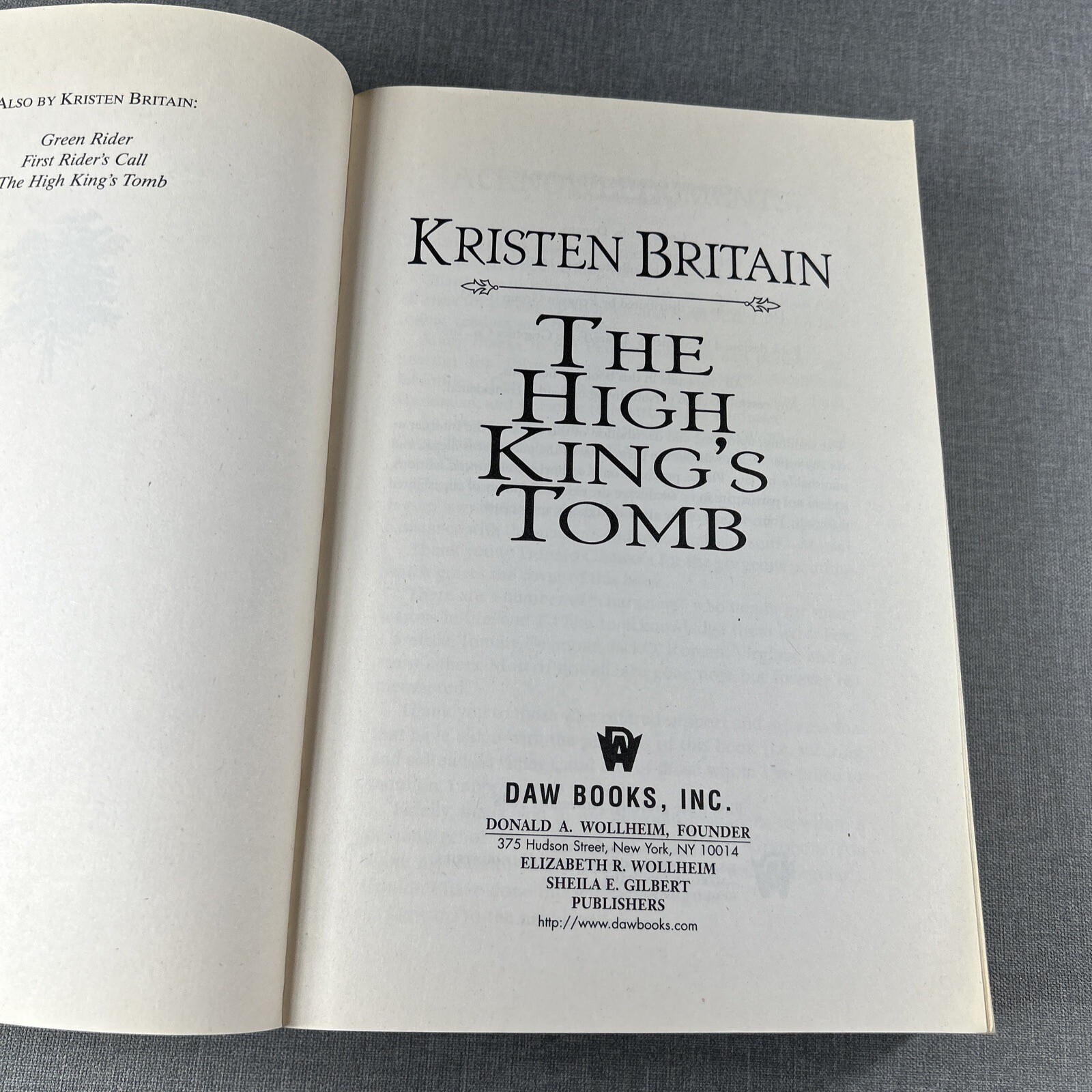 The High Kings Tomb By Kristen Britain 2008 Paperback Book DAW Fantasy
