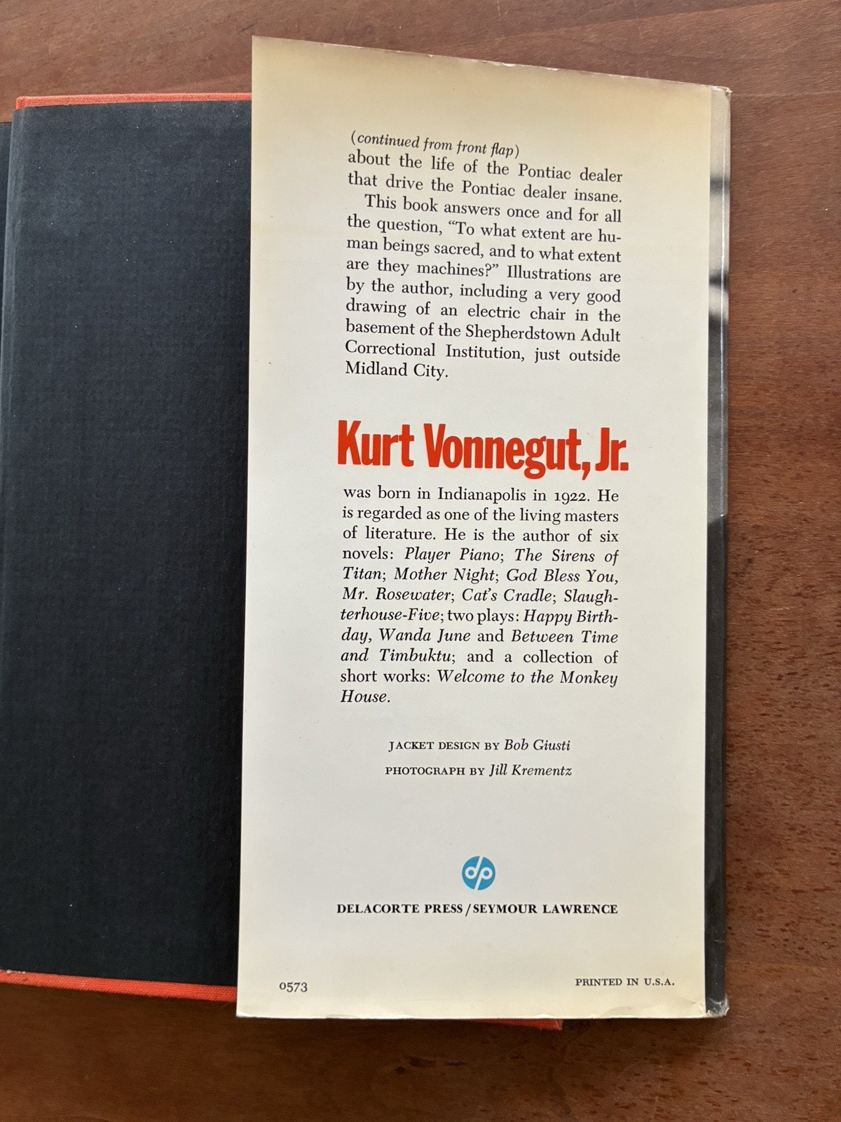 1973 Breakfast of Champions Kurt Vonnegut 1st Edition 1st Printing + Dust Jacket