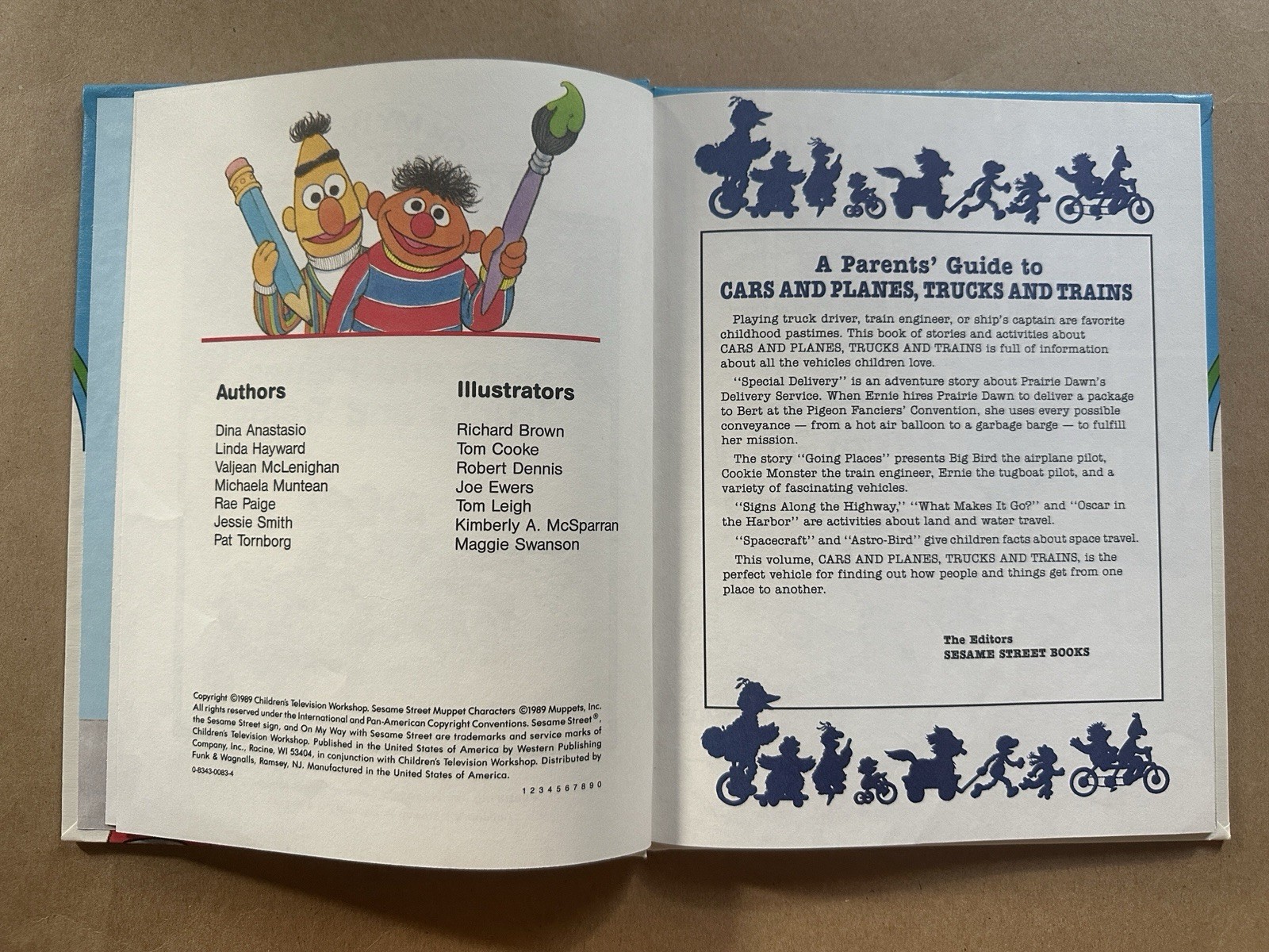 VTG 1989 On My Way With Sesame Street Lot of 4 Hardcover Books Volumes 1,2,3,9
