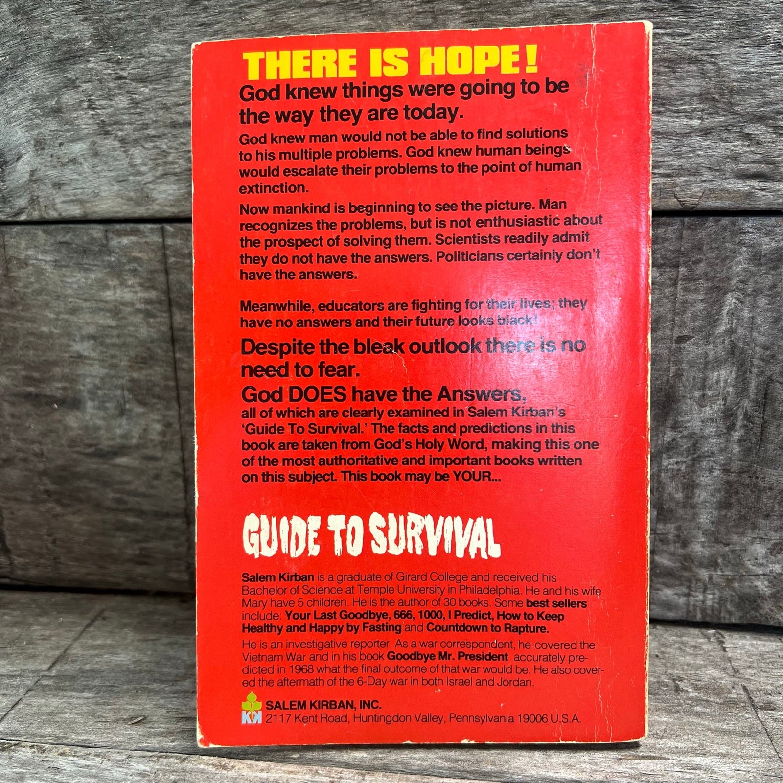 Guide to Survival Salem Kirban Book End Times Christian Prophecy