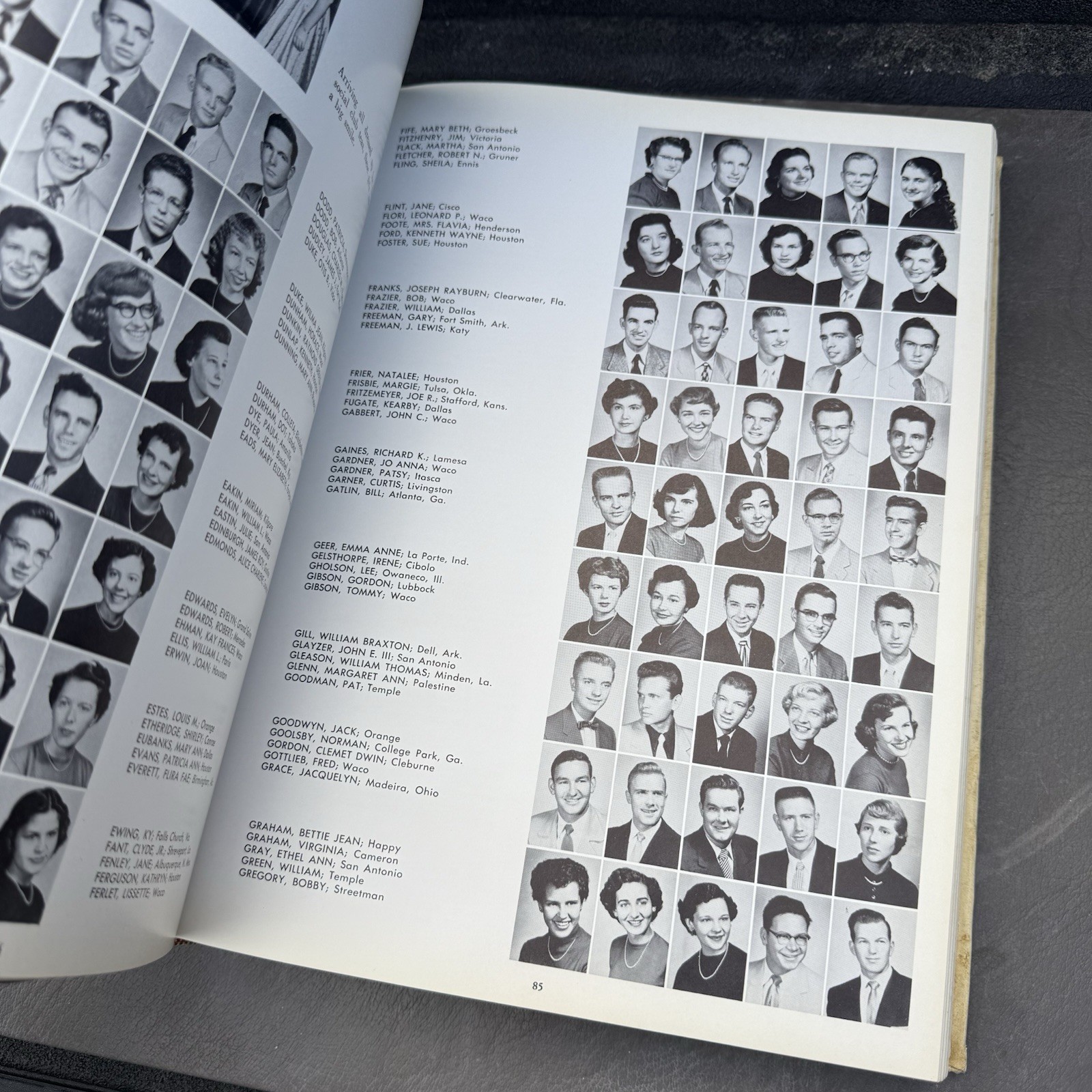 Baylor University 1954 Yearbook Round Up Annual Hardback Book Waco Texas Bears