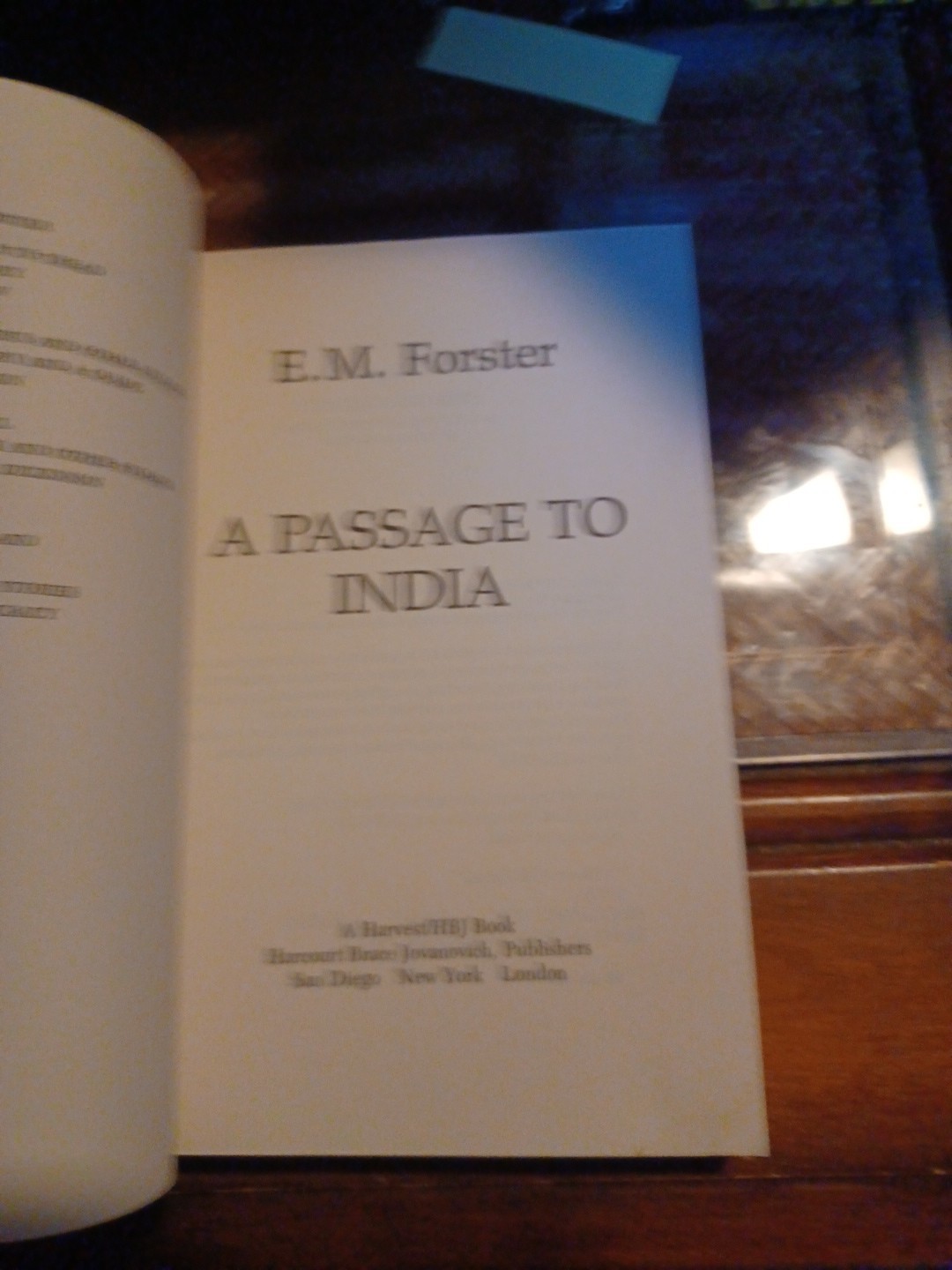 A Passage To India E.M Forester