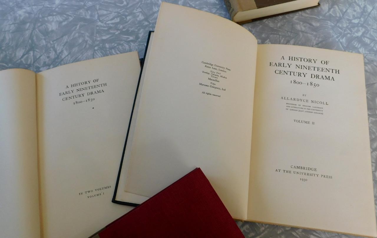 History of English Drama 1660-1850 by Allardyce Nicoll 1929/1940 HC 5 Volume Set