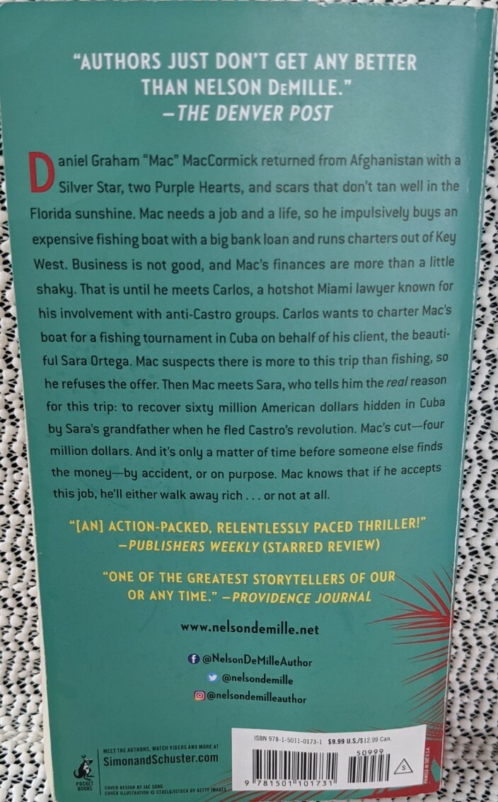 The Cuban Affair : A Novel by Nelson DeMille (2018, US-Tall Rack Paperback)