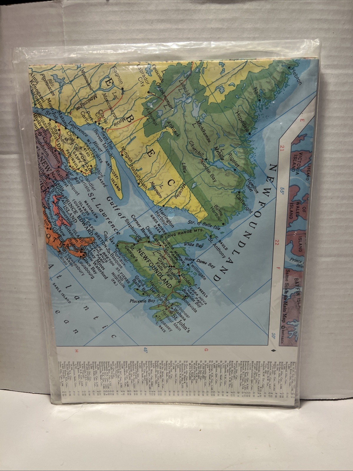 Vintage Rand McNally Canada Cosmopolitan series wall map 42 X 28 New