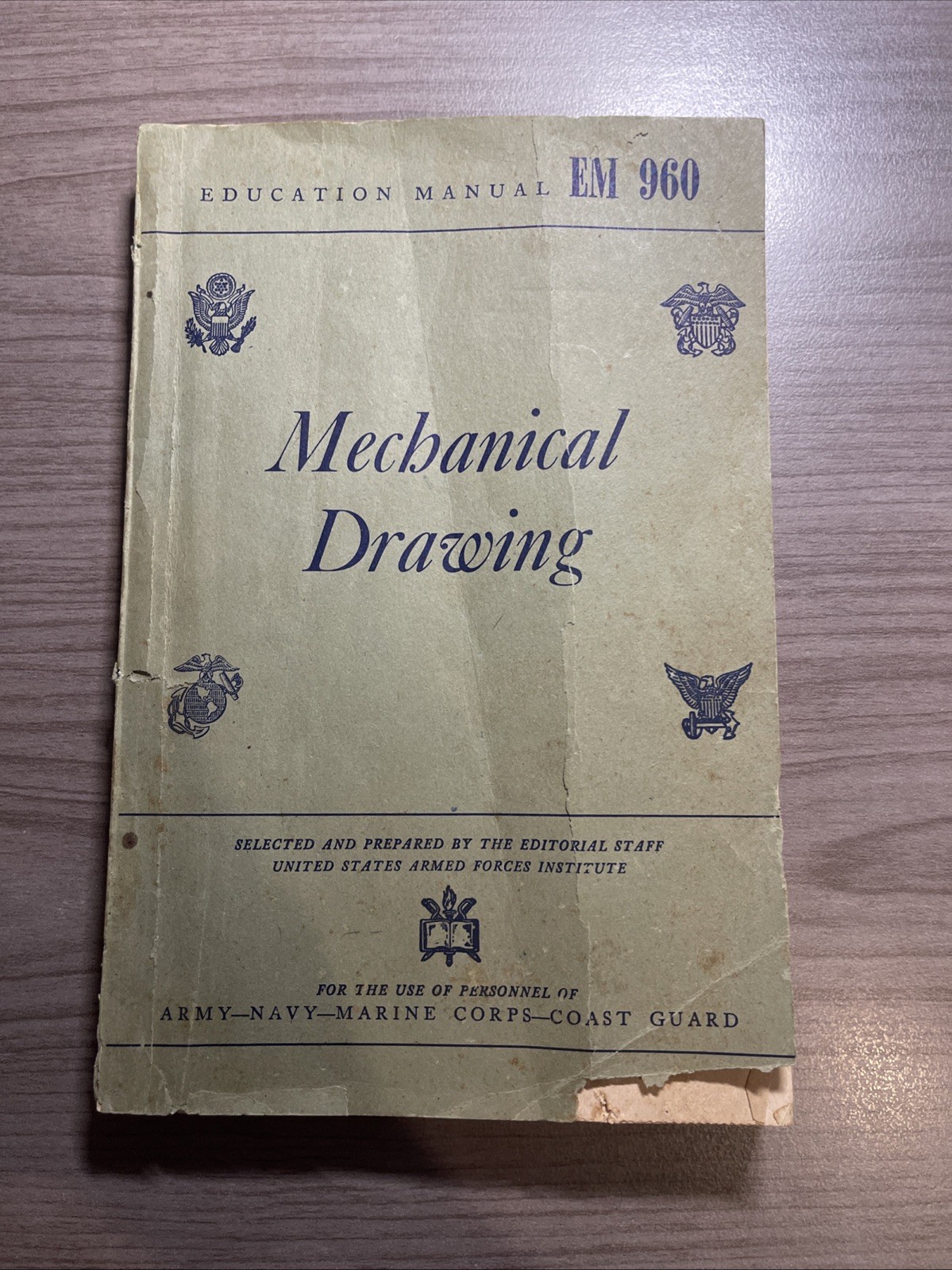Mechanical Drawing (Paperback, 1940) Education Manual EM 960 / US Armed Forces