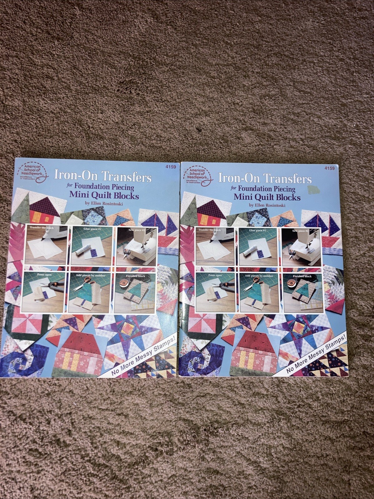 Iron On Transfers For Foundation Piecing Mini Quilt Blocks Ellen Rosintoski 4159