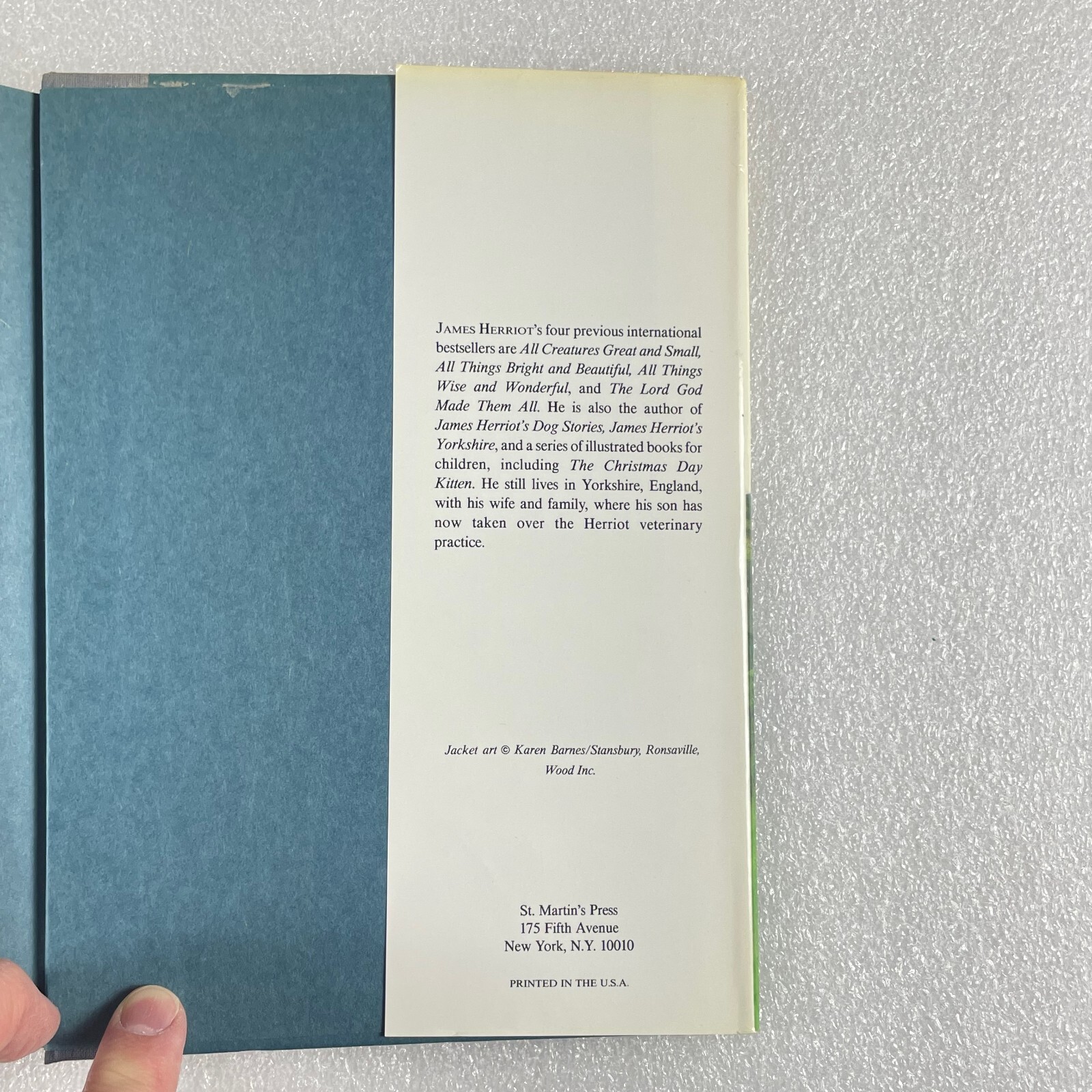 EVERY LIVING THING by James Herriot 1st ed. HC/DJ 1992 Memoir
