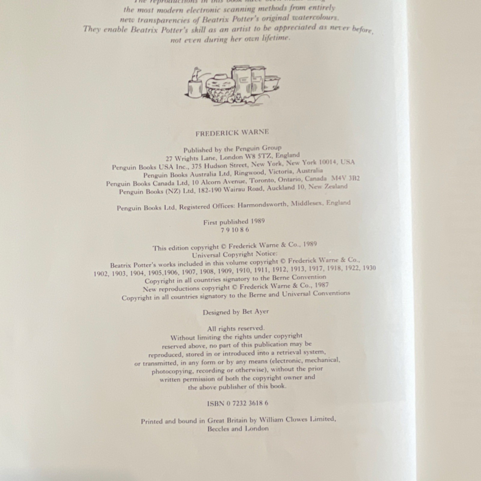 Peter Rabbit Complete Tales of Beatrix Potter Hardcover Illustrated 1989 Warne