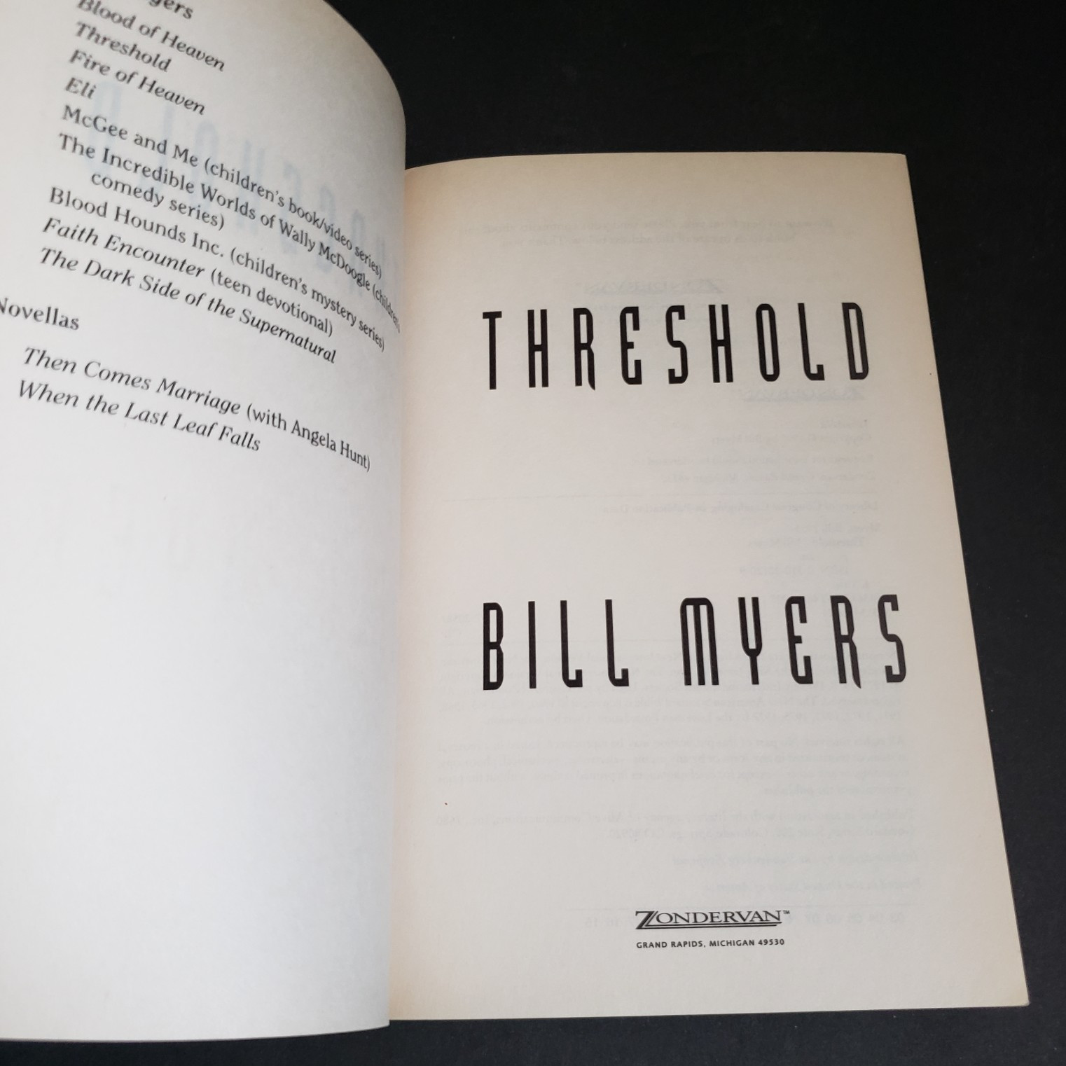Bill Myers – Blood Of Heaven, Threshold, Fire Of Heaven Trade Paperback Books