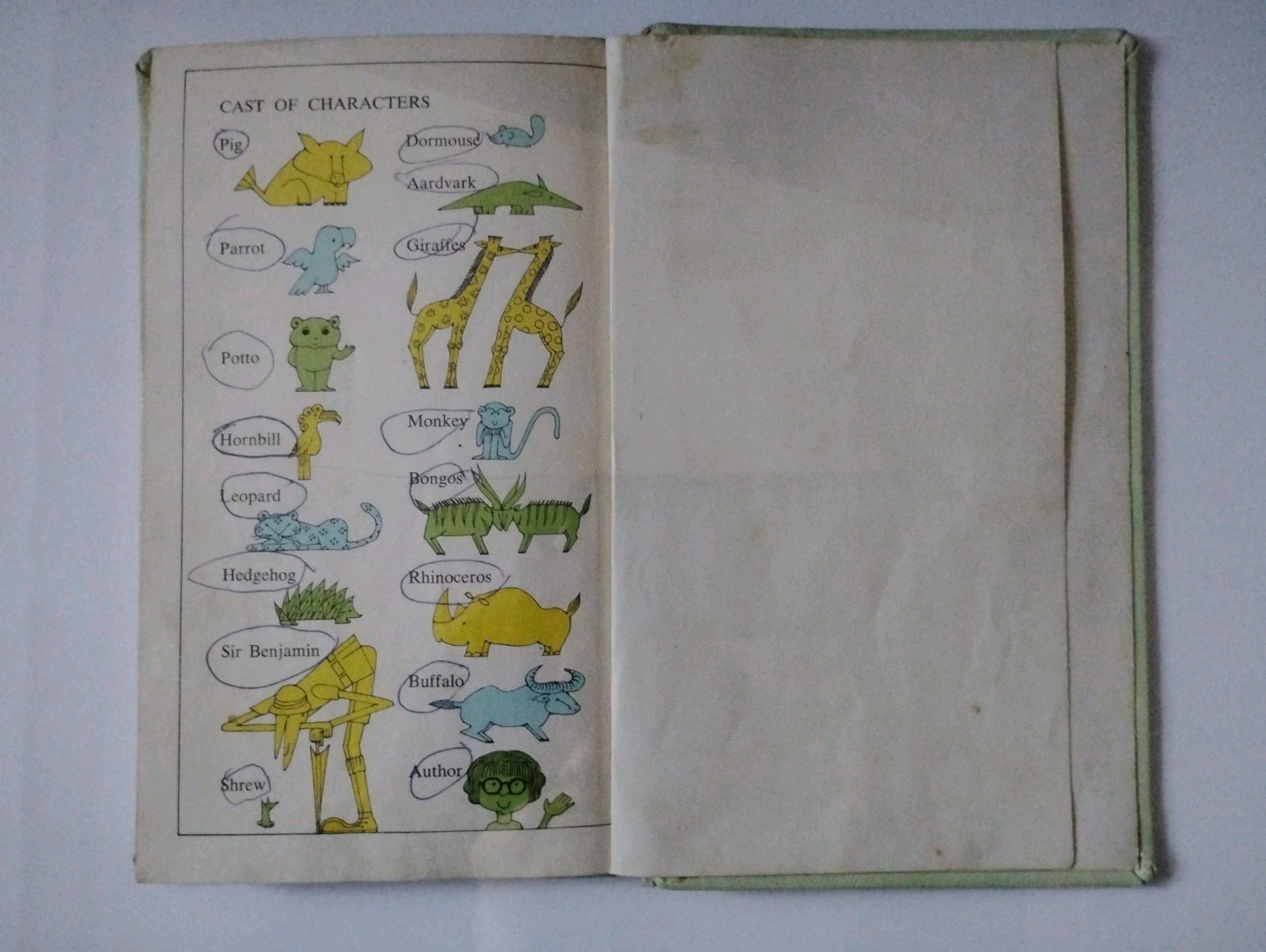And It Rained Ellen Raskin 1969 1st Edition Atheneum Tea with Jungle Animals HC