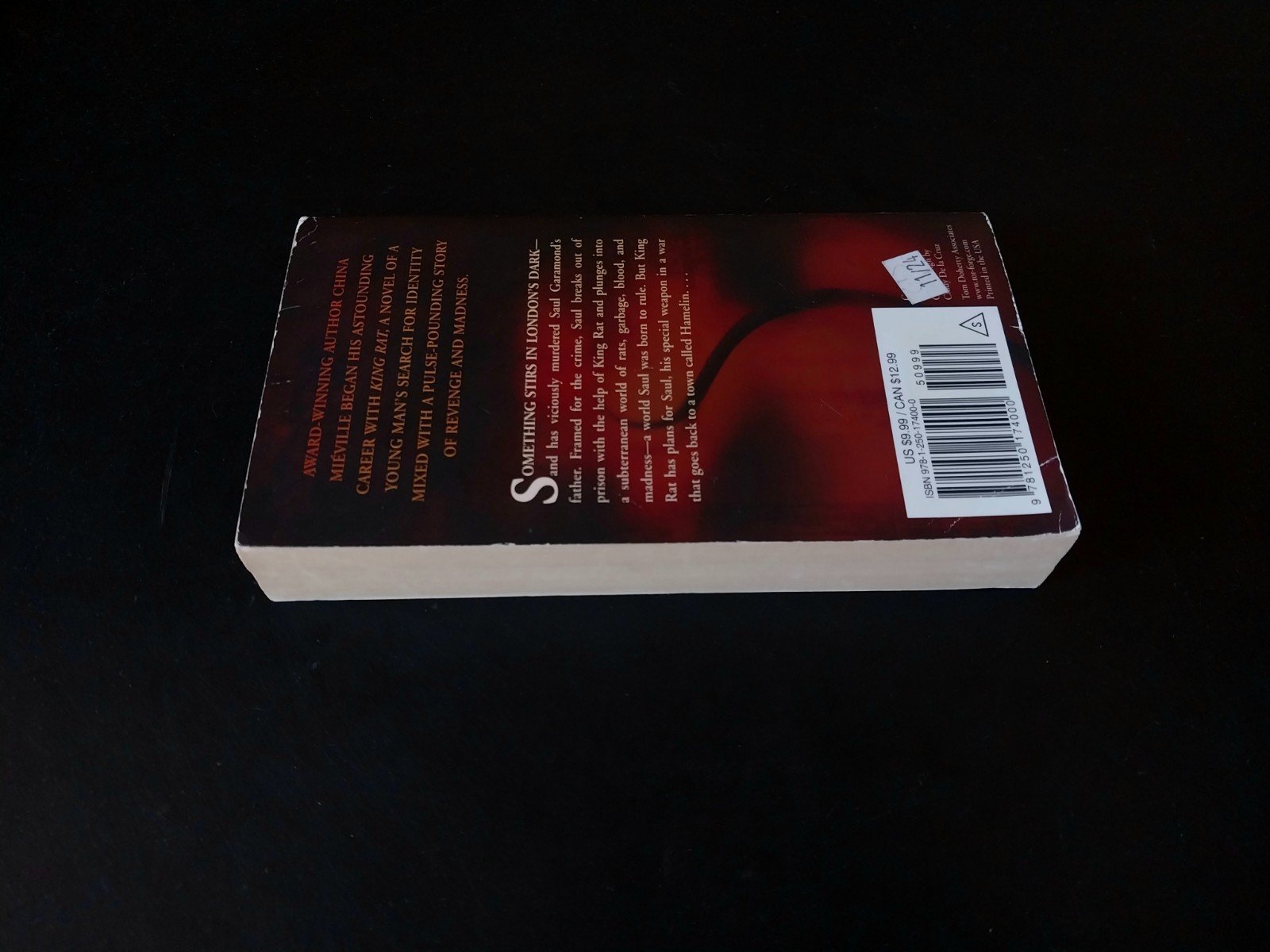 China Miéville – King Rat – Tor First Mass Market Edition First Printing 2018