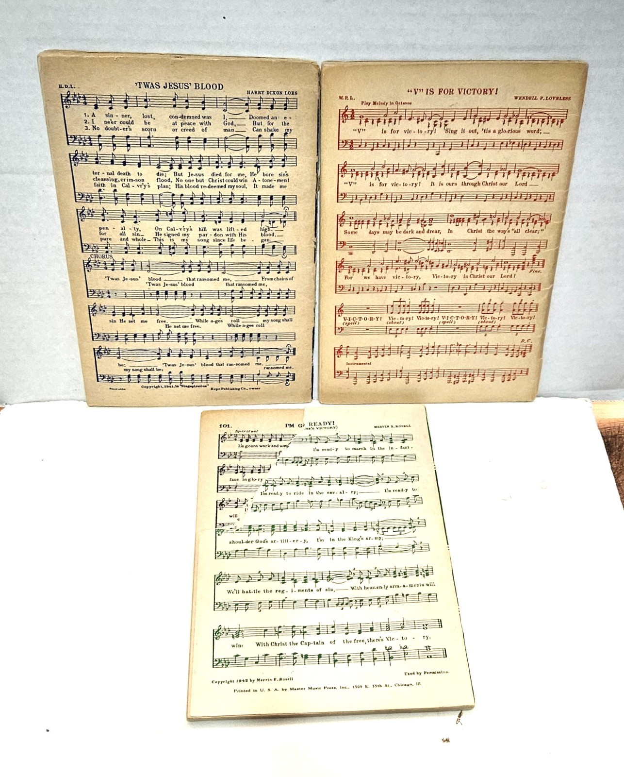 Singspiration Gospel Songs Choruses Number 1 2 & 3 Alfred B. Smith 1930’s & 40’s
