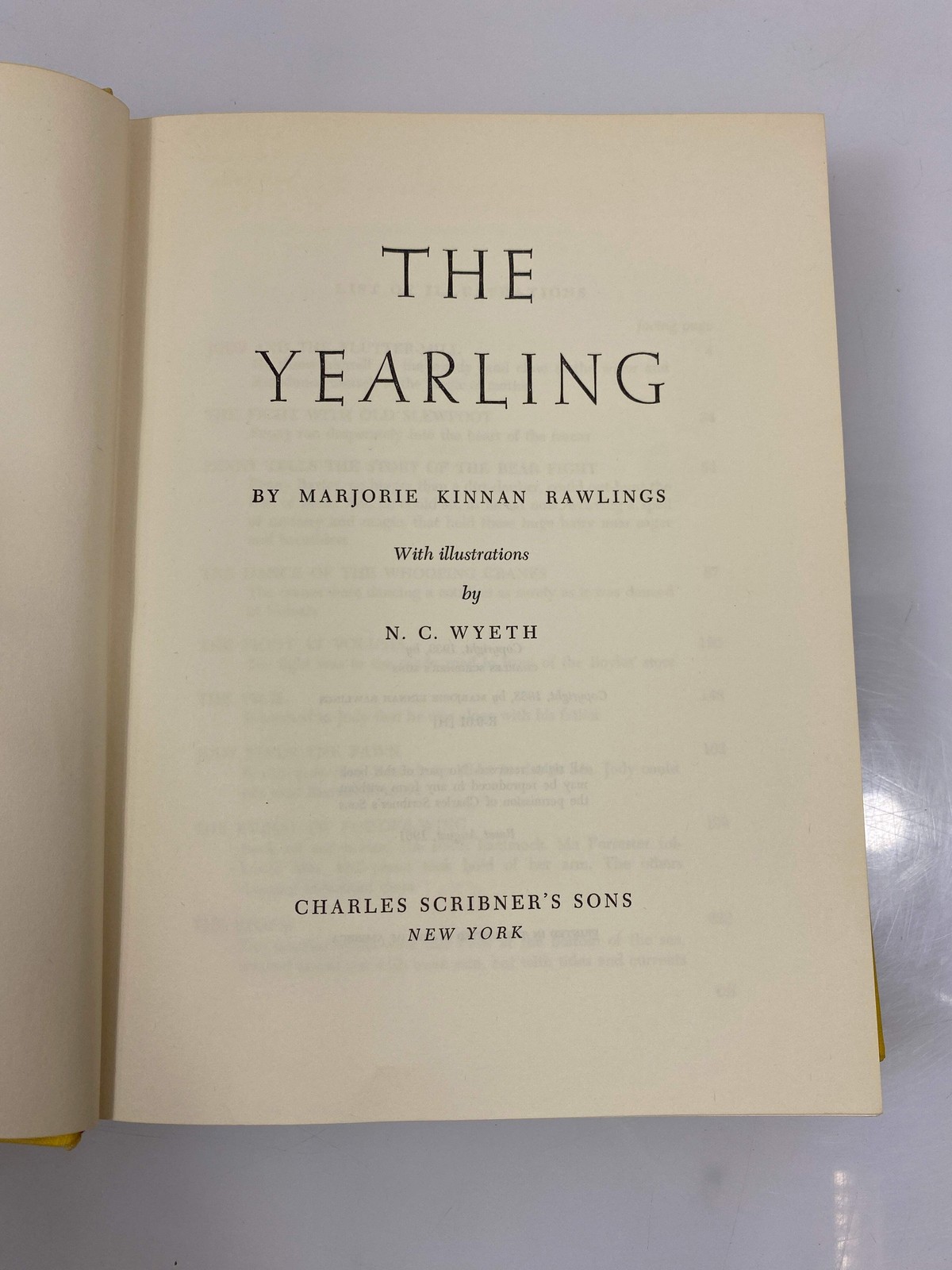 The Yearling by Marjorie Rawlings Ex-library 1939 HC