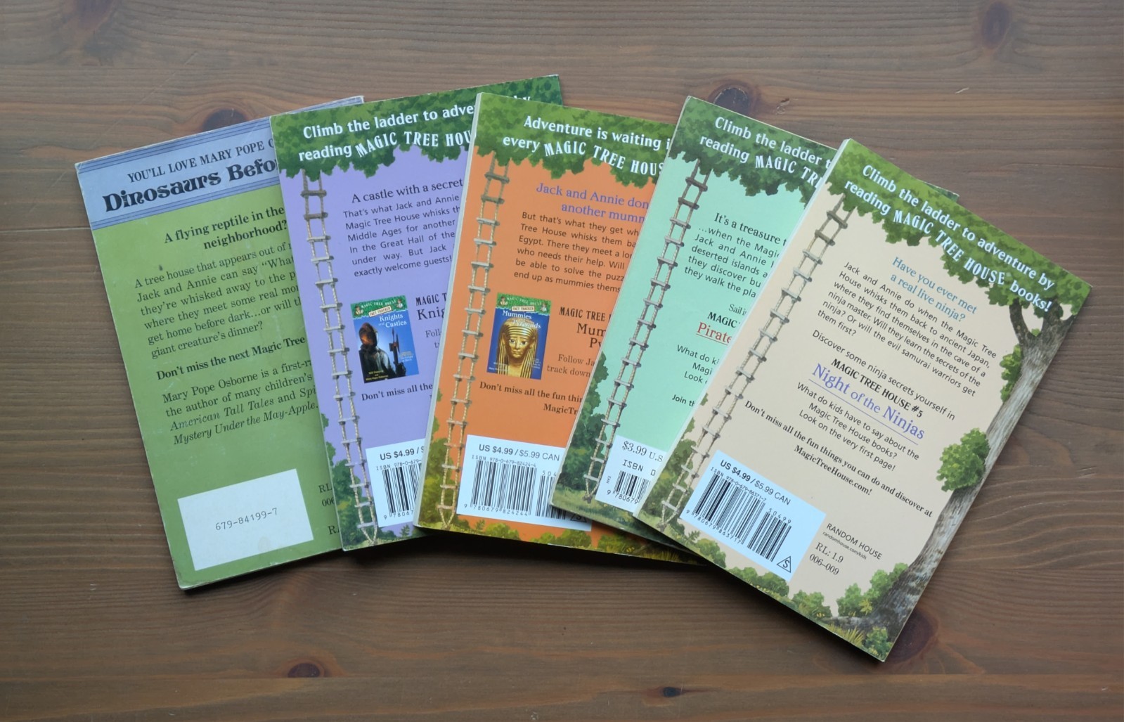 Magic Tree House 1–5 Set Vintage Mary Pope Osborn Kids Adventure Chapter Books
