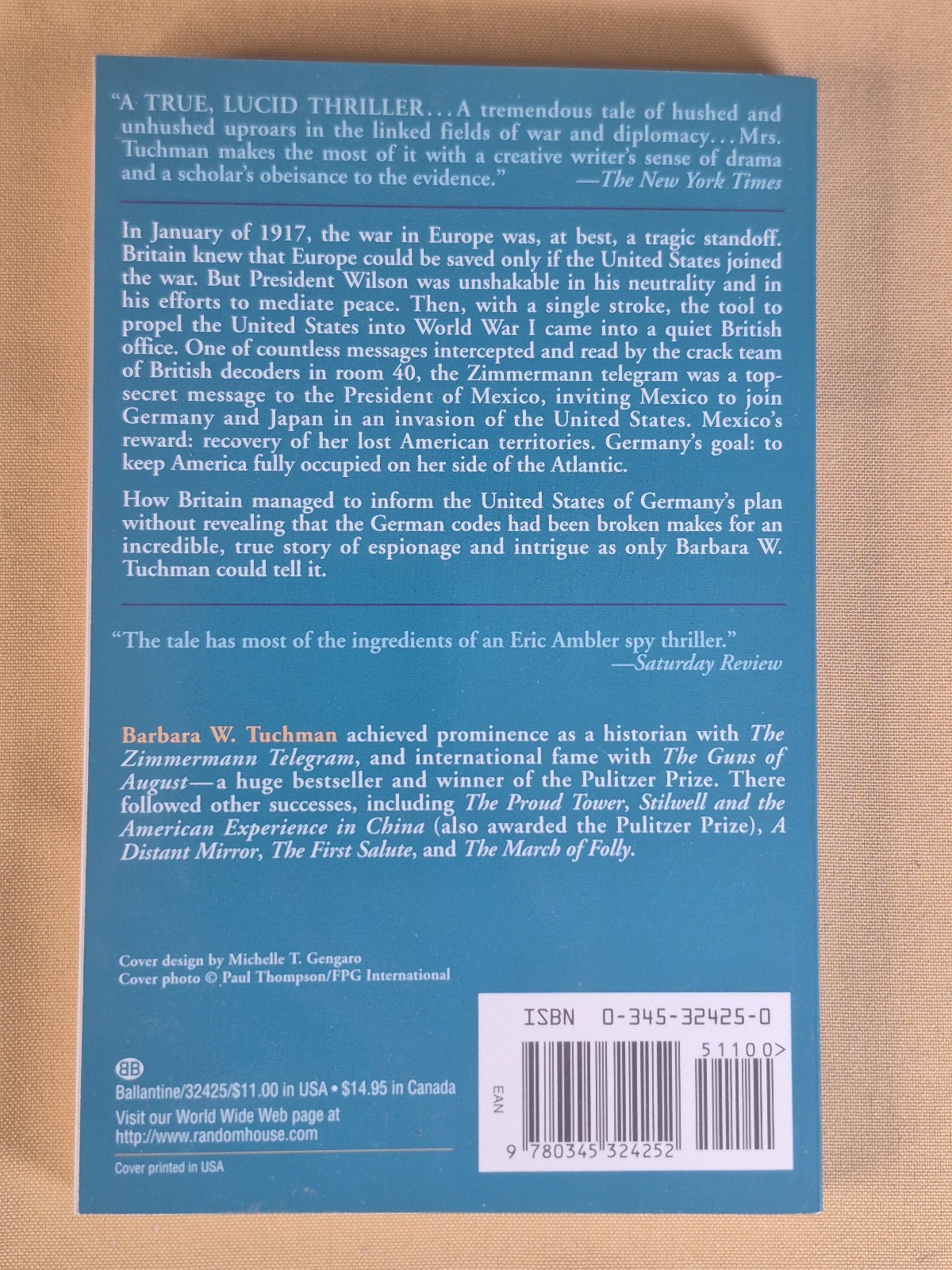 7 Books – NO CREASES – Barbara Tuchman – History – Ballantine Trade Paperbacks