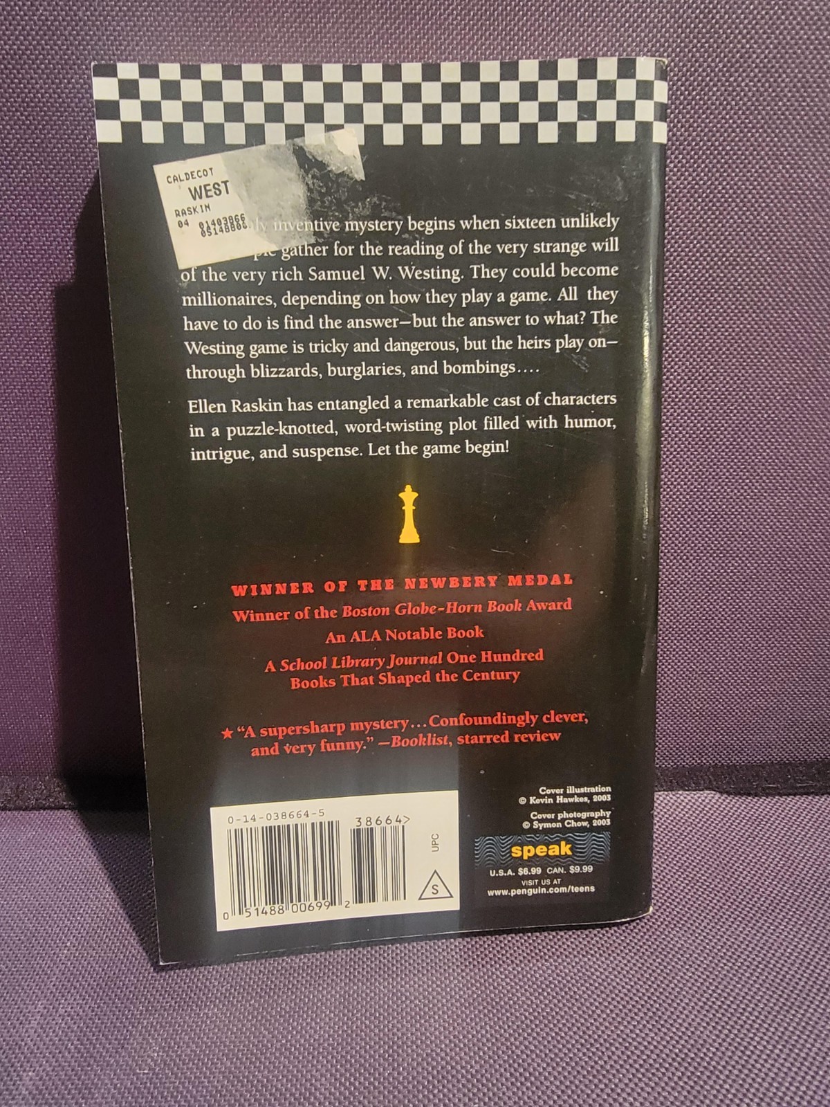 The Westing Game by Ellen Raskin (1978/Paperback) – 1992 Penguin Books Edition