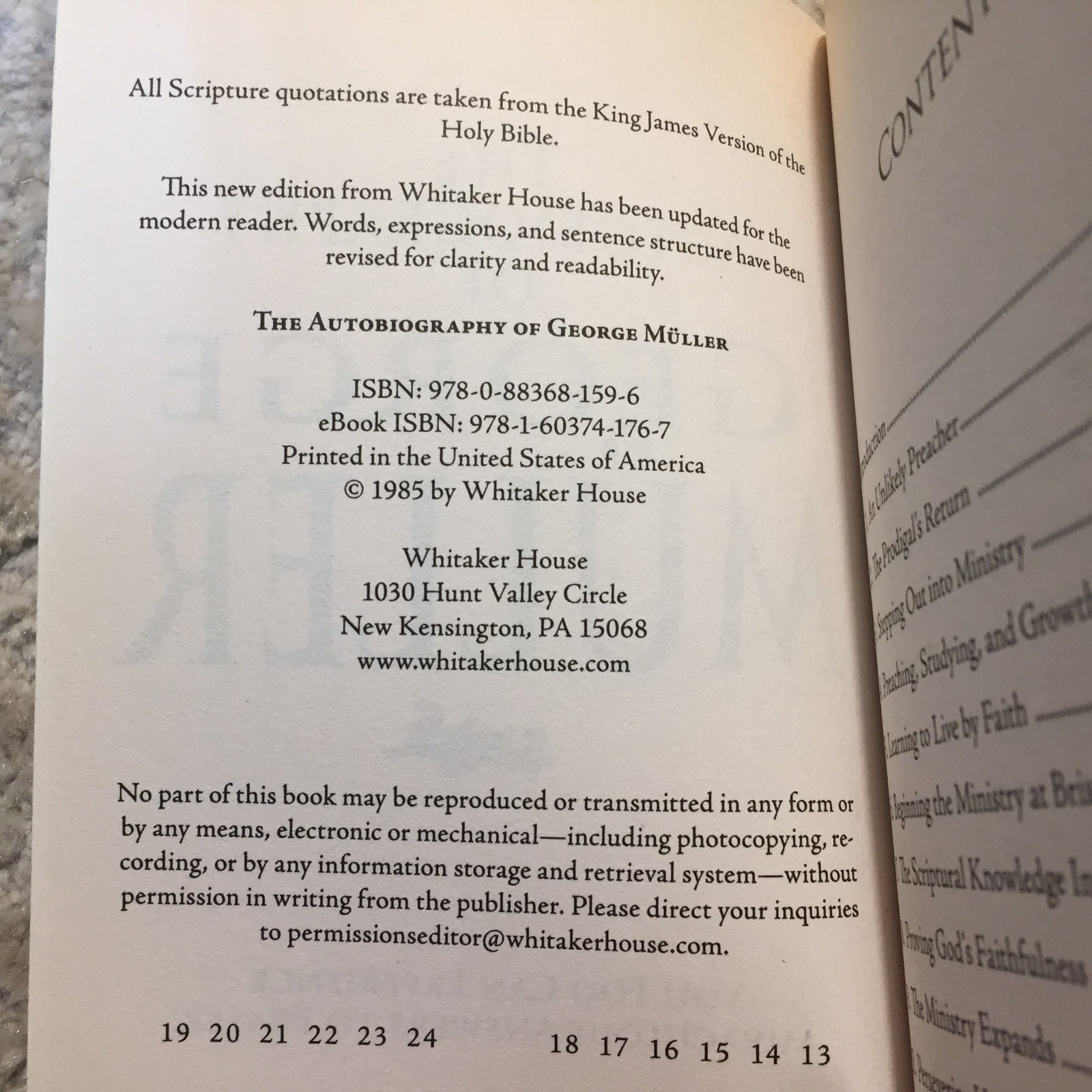 The Autobiography Of George Muller 1985 Whitaker House Christian Social Ministry
