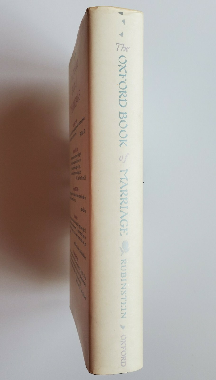 The Oxford Book of Marriage by Helge Rubinstein 1990 w/Dust Jacket