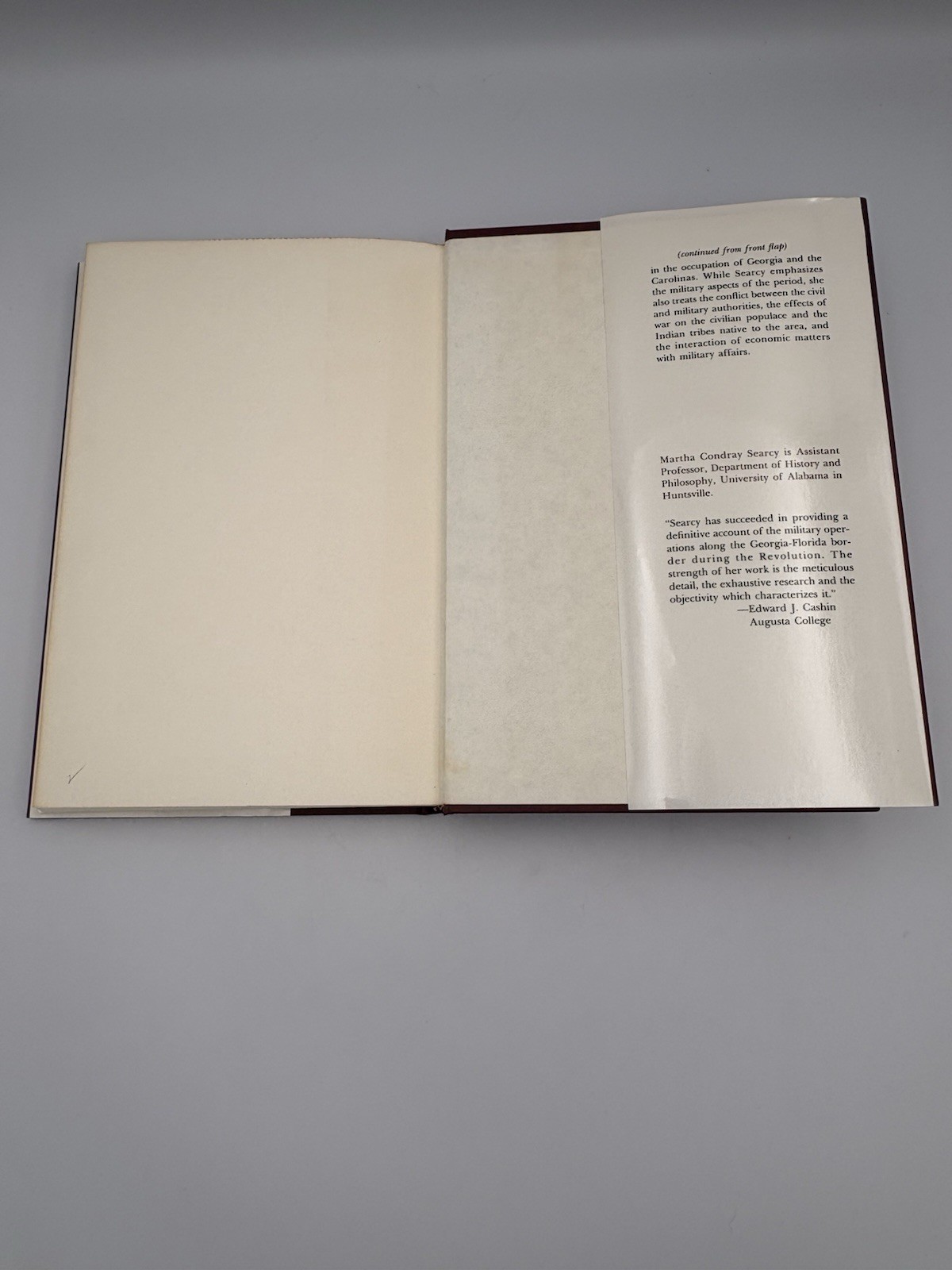 The Georgia-Florida Contest in the American Revolution By Searcy (1985) HC DJ
