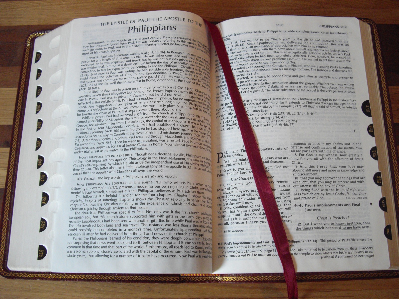 1985 Thomas Nelson Burgundy Genuine Leather NKJV Christian Life Bible Tag: Study