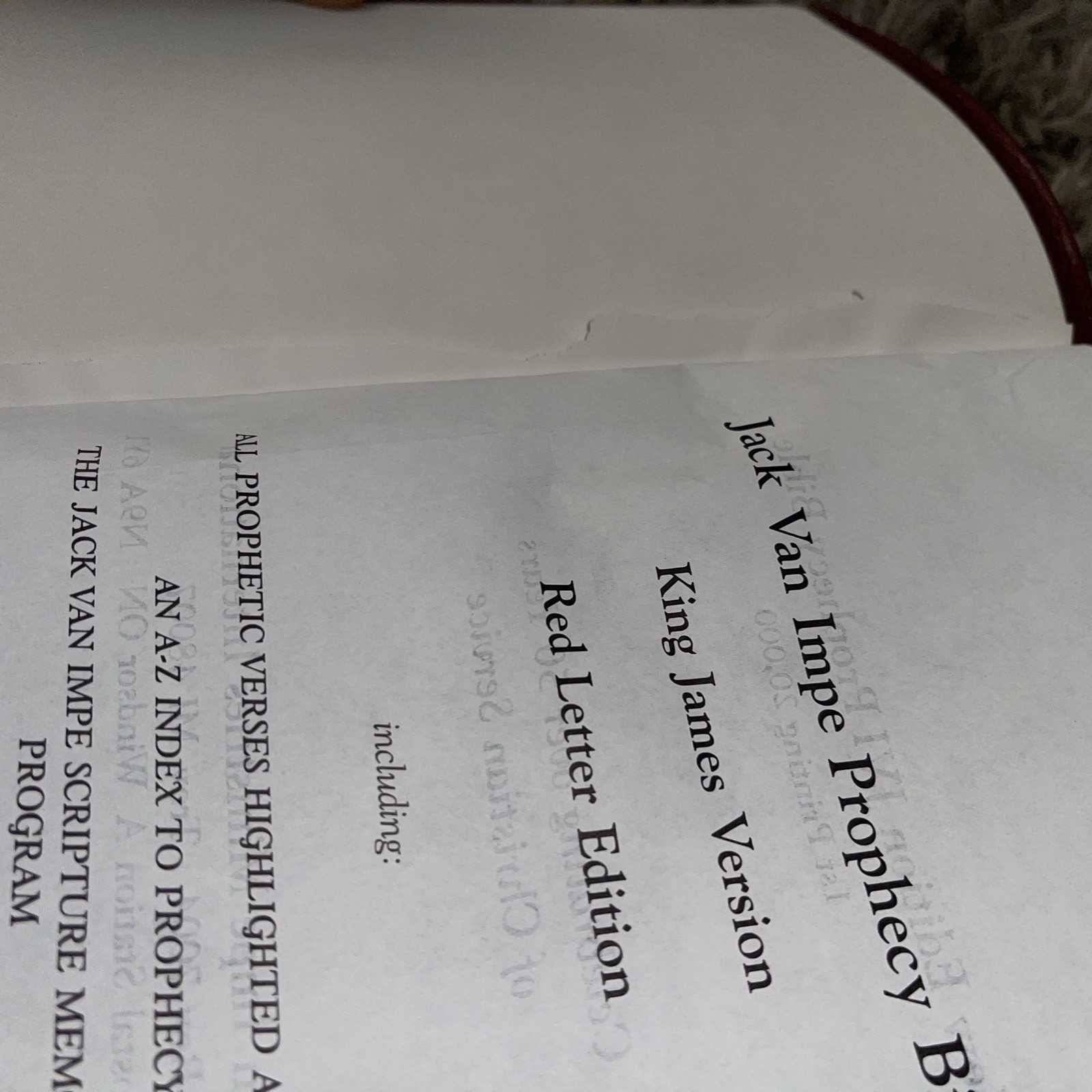 Jack Van Impe Prophecy Bible KJV Limited Edition Red Letter Bible