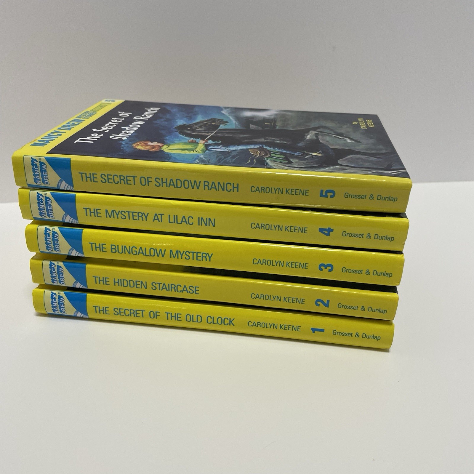 Nancy Drew Mystery Stories Carolyn Keene Books 1-5 Hardcover Lot Good Condition
