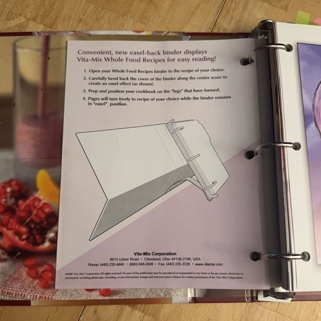 Vita-mix Whole Food Recipes 3-Ring Binder Cookbook
