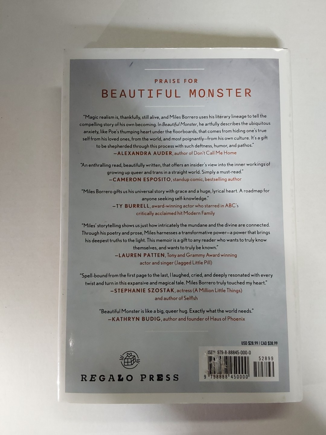 Beautiful Monster by Miles Borrero Hardcover Excellent Condition