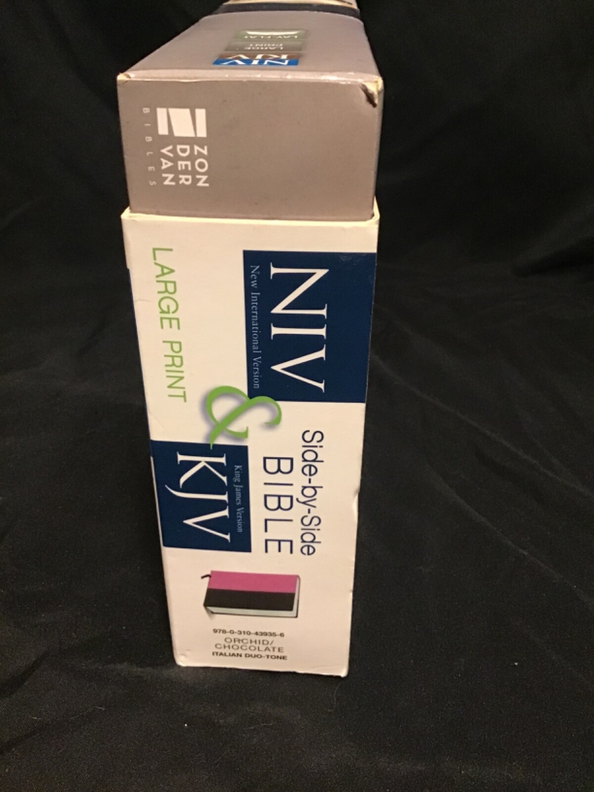 NIV & KJV Side-By-Side Bible Large Print Orchid/Chocolate Italian Duo-Tone