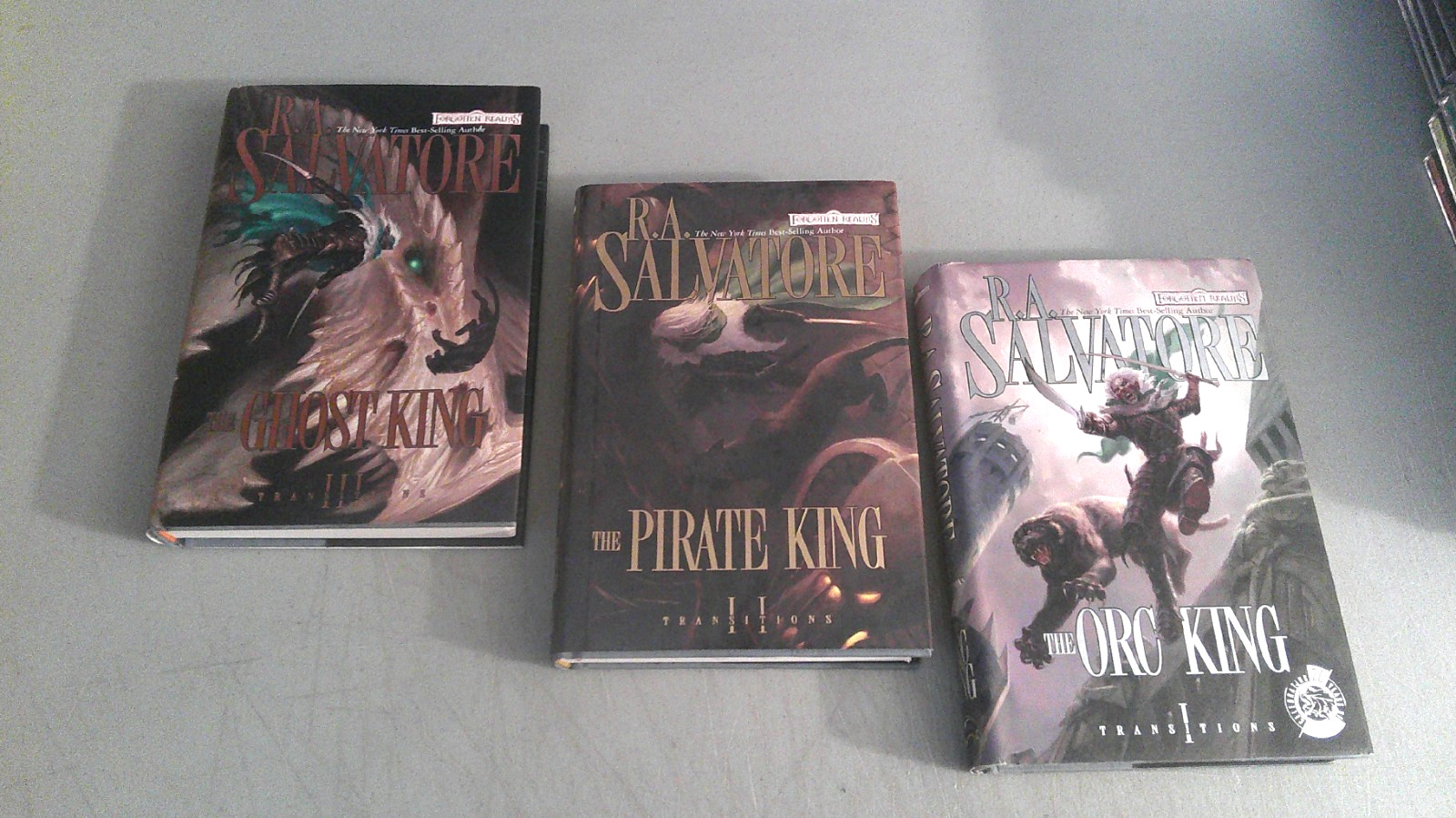 Forgotten Realms:Transitions Books I, II, & III HC 1st Prints by R.A. Salvatore