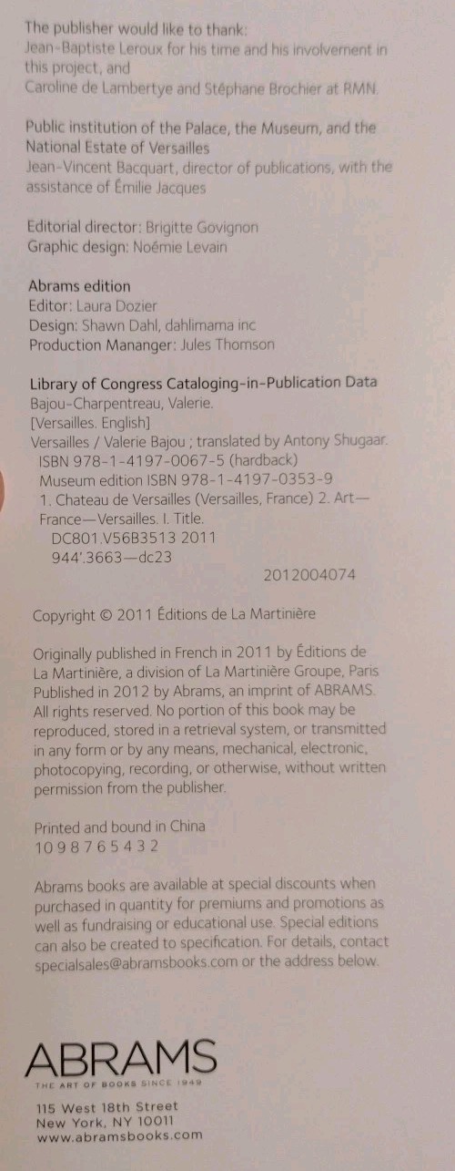 VERSAILLES by Valerie Bayou Translated by Antony Shuggar