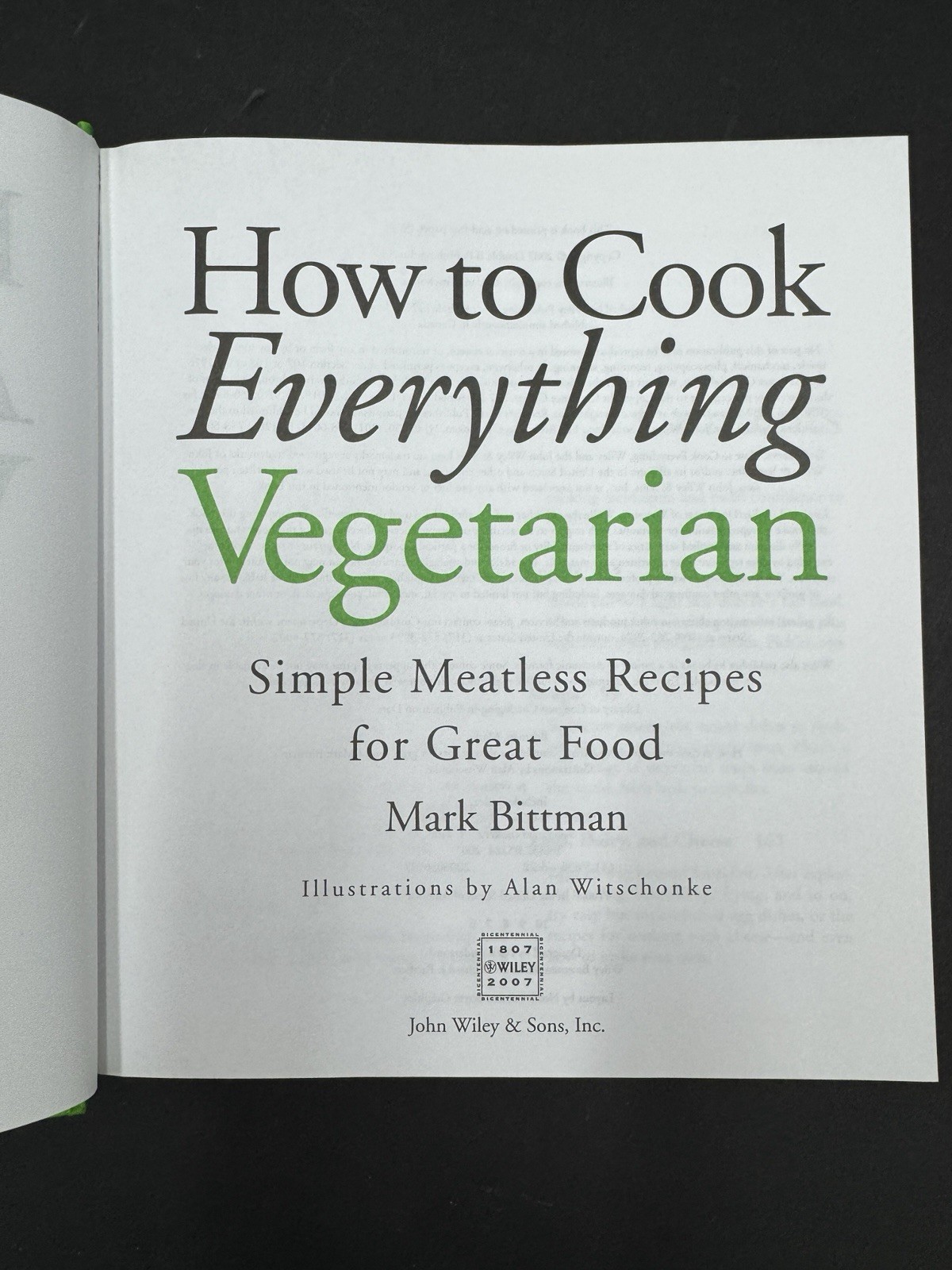 How to Cook Everything Vegetarian by Mark Bittman (2007 Hardback Cookbook)