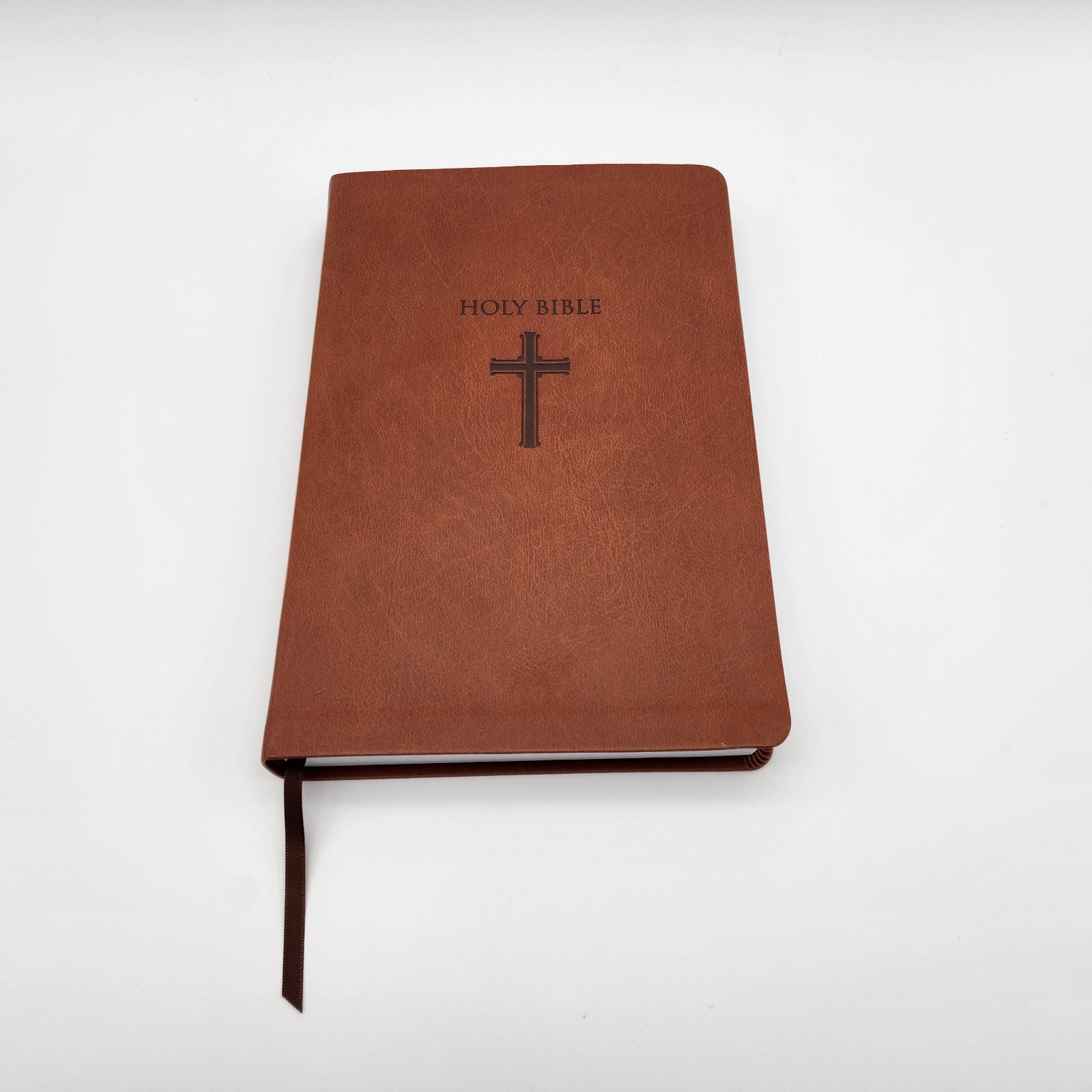 Super Giant Print Bible NKJV Brown Imitation Leather Thomas Nelson Red Letter