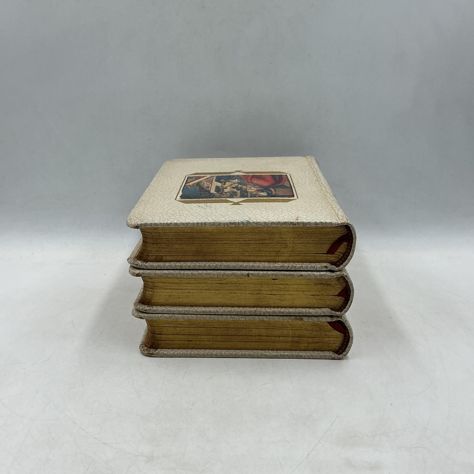 LIVES OF THE SAINTS Alban Butler Lib. Of Catholic Devotion HC Cream Faux Leather