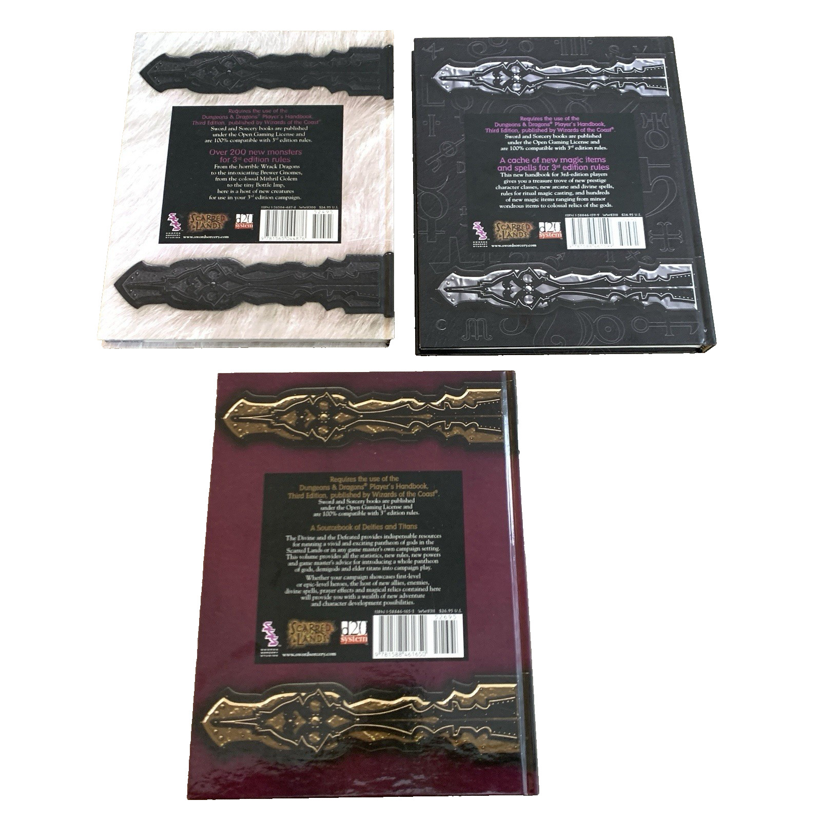 Swords & Sorcery Book Lot The Divine & the Defeated D&D RPG Rulebook Sourcebook!